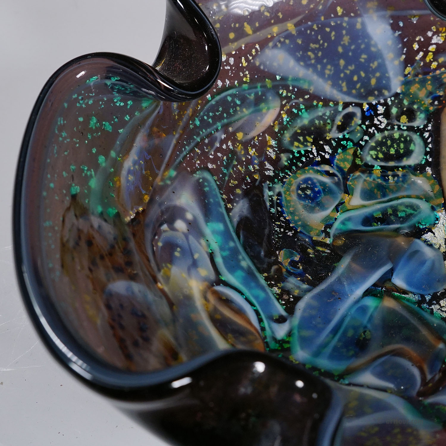 Vintage Murano Tutti Frutti Glass Bowl 1950s