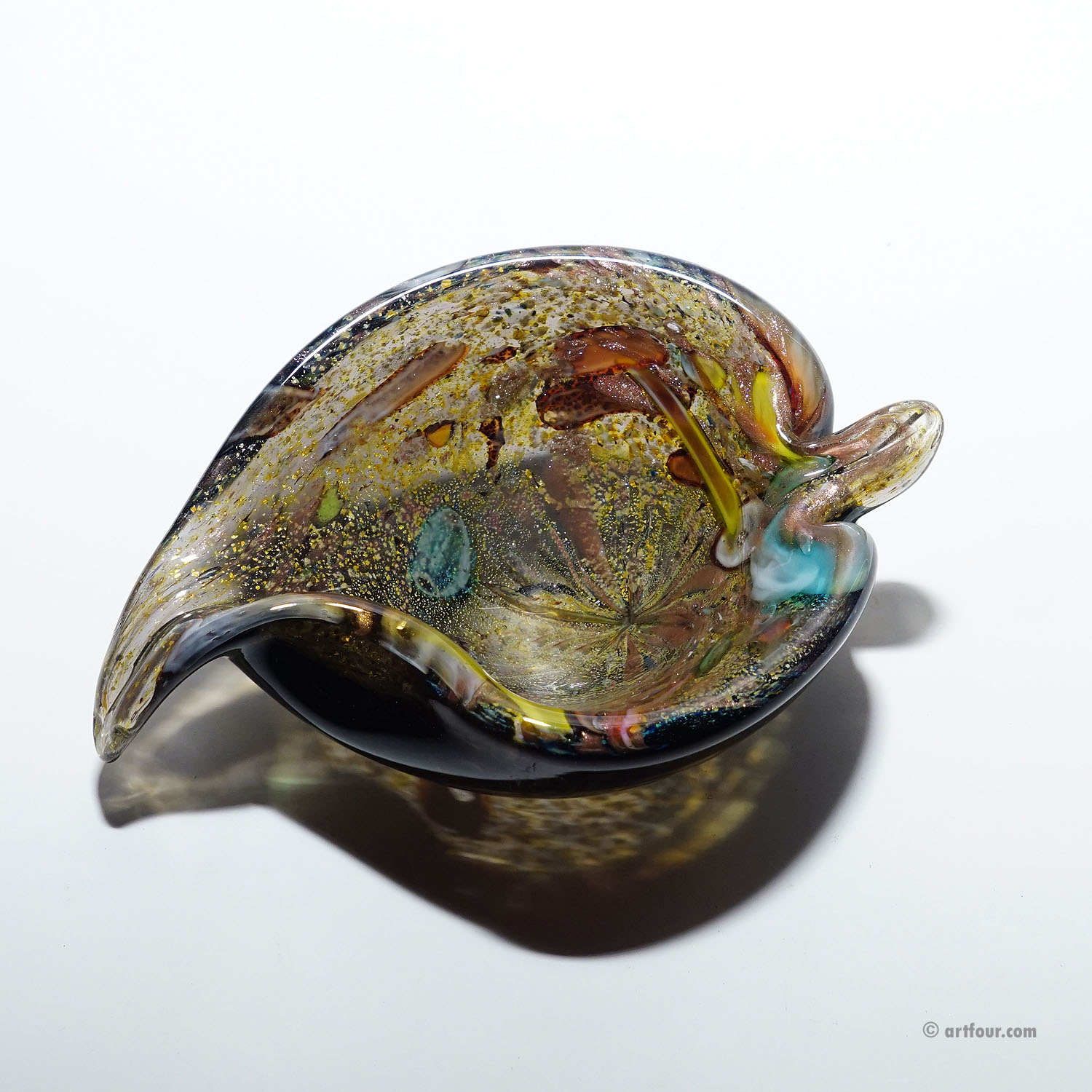 Vintage Murano Tutti Frutti Glass Bowl 1950s