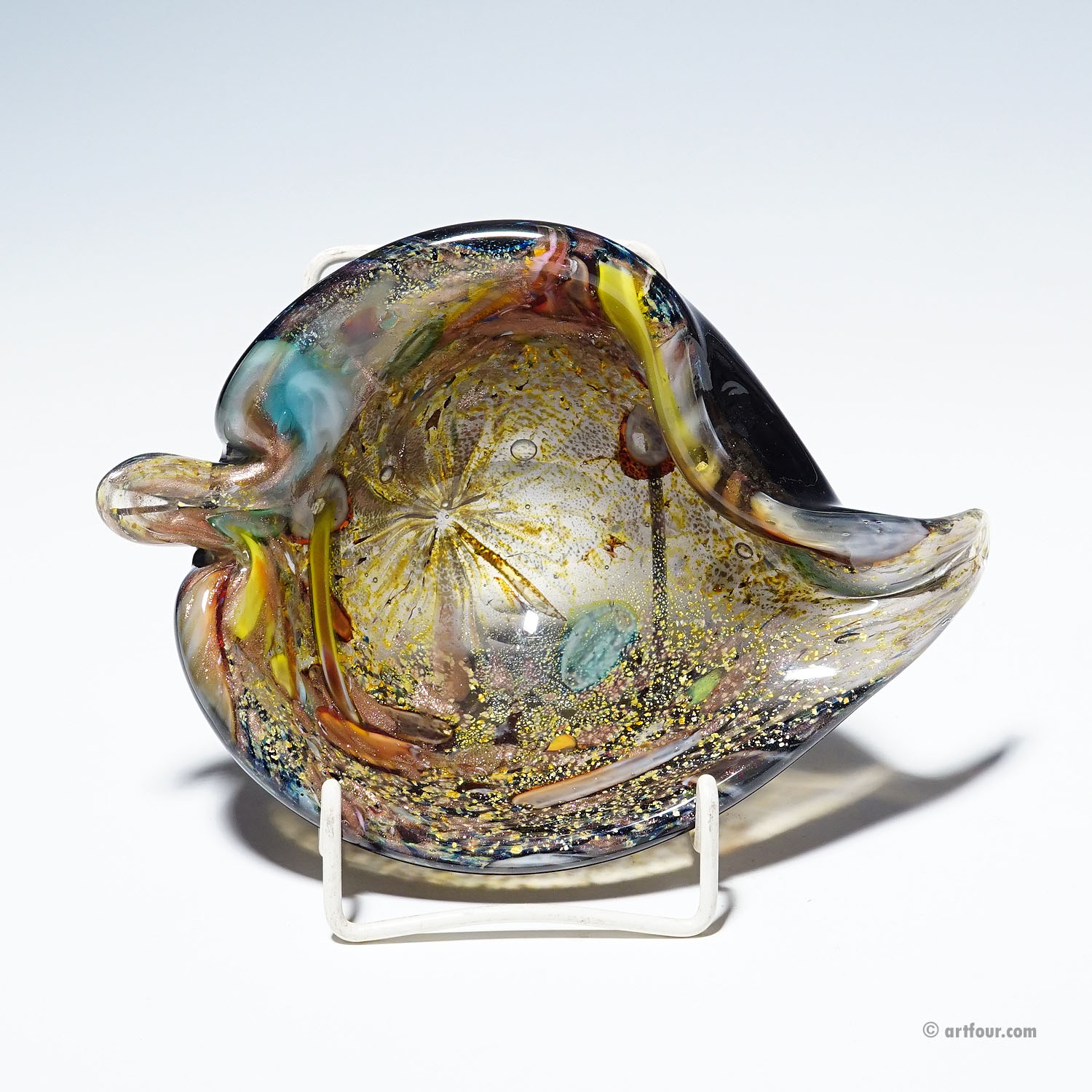 Vintage Murano Tutti Frutti Glass Bowl 1950s