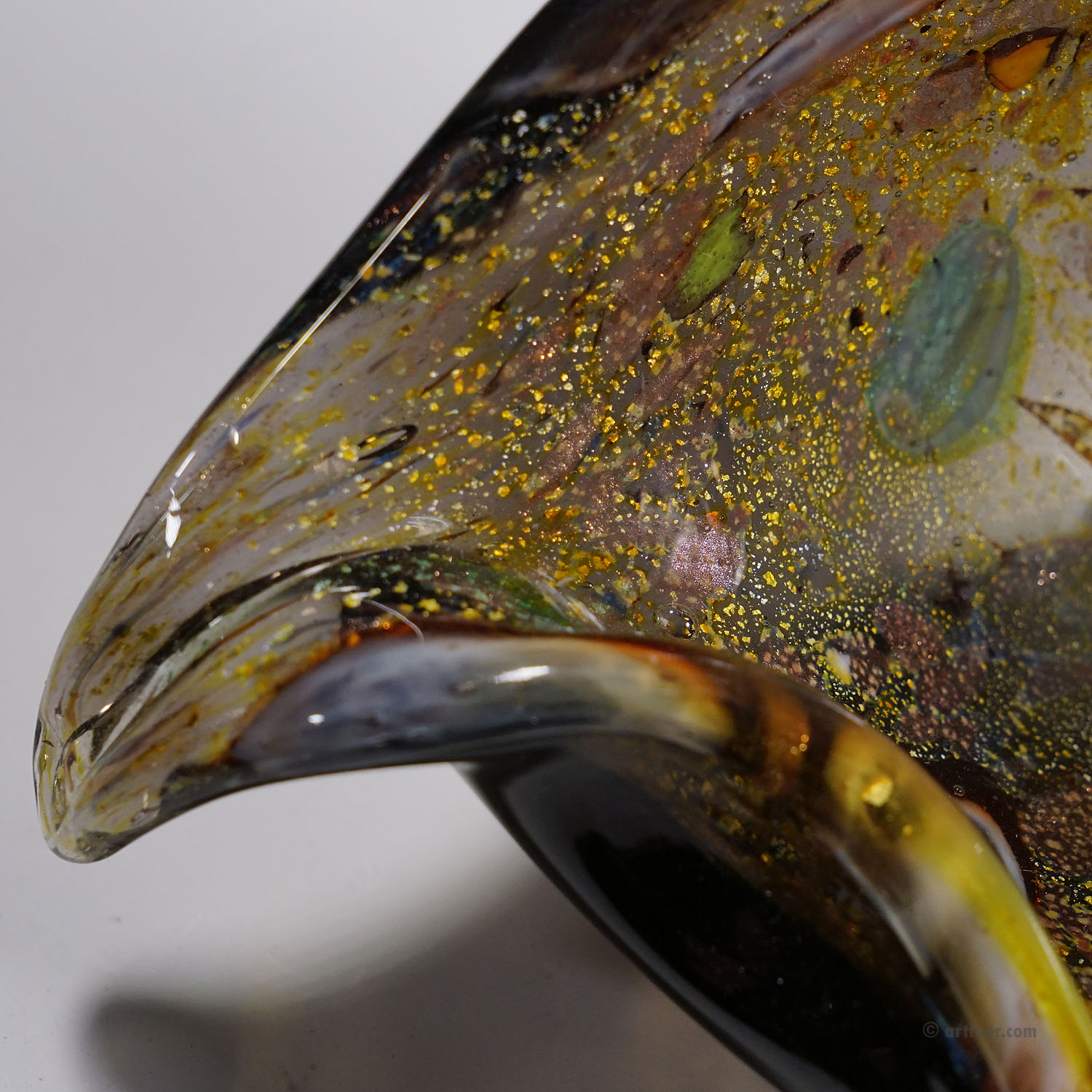 Vintage Murano Tutti Frutti Glass Bowl 1950s