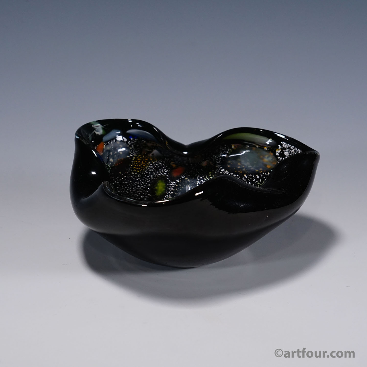 Vintage Murano Tutti Frutti Art Glass Bowl 1950s