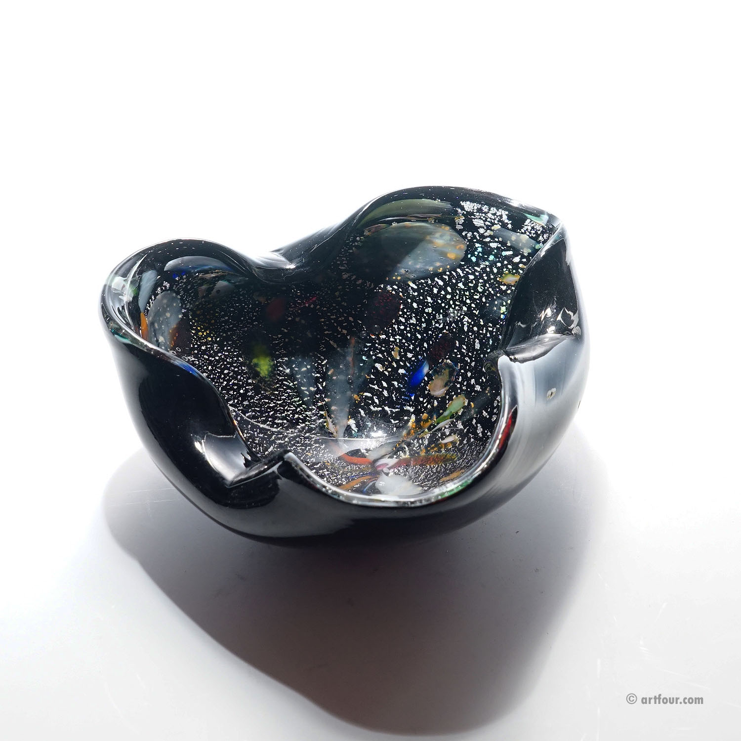 Vintage Murano Tutti Frutti Art Glass Bowl 1950s