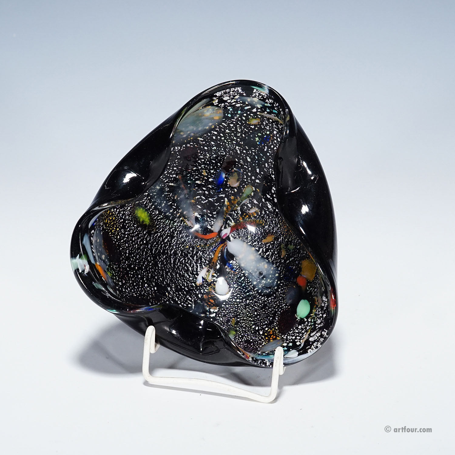 Vintage Murano Tutti Frutti Art Glass Bowl 1950s