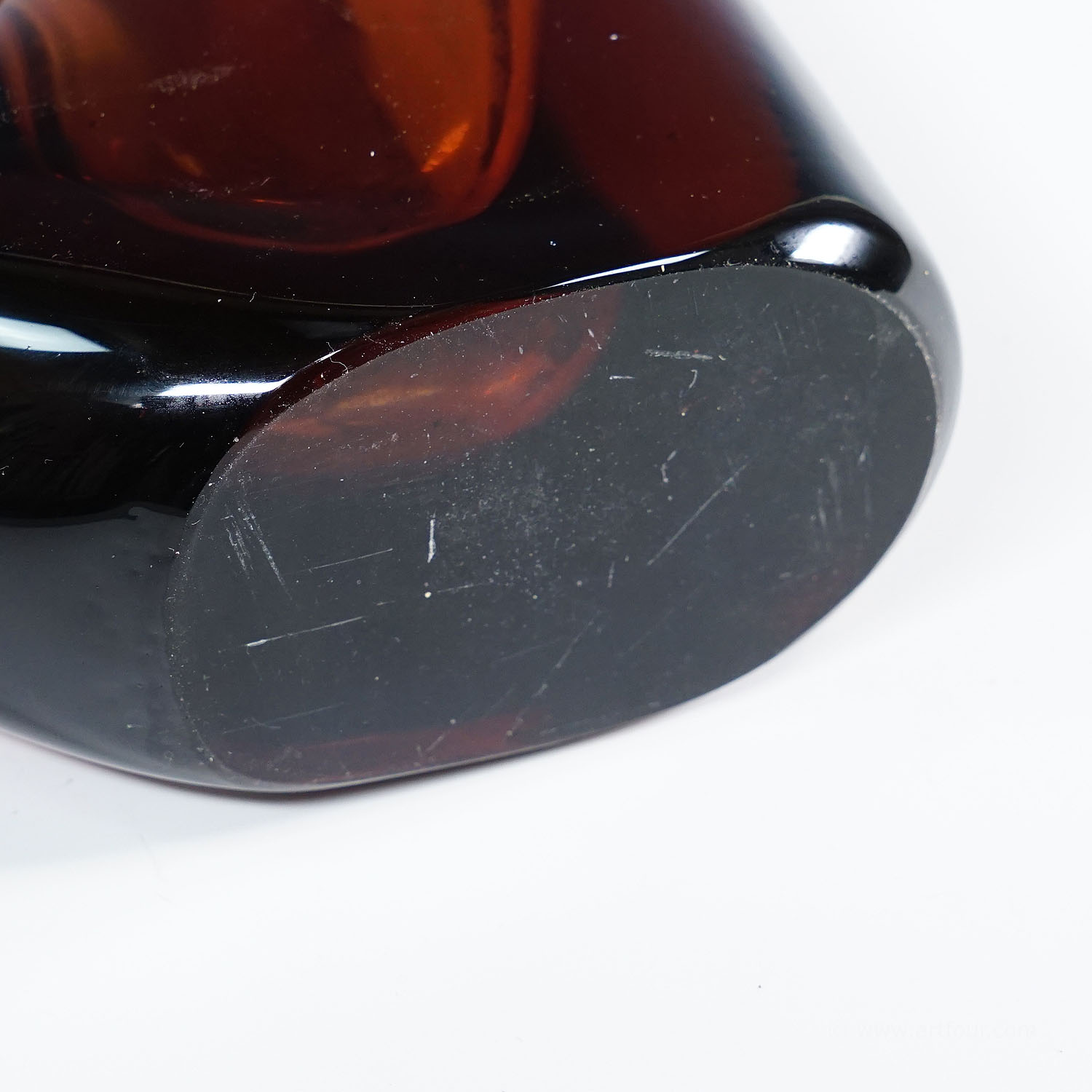 Vintage Murano Glass Vase Anse Volanti by A.Ve.M. 1950s