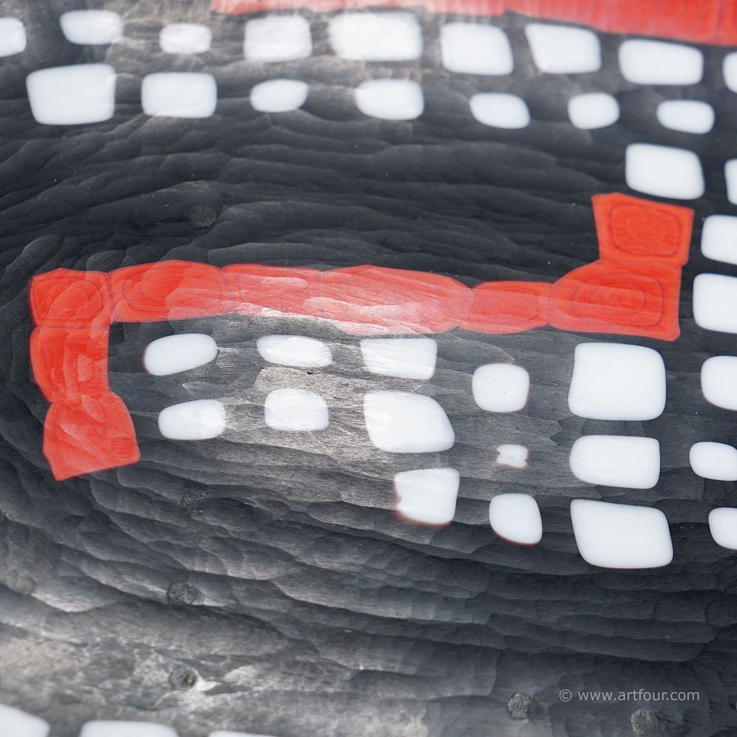 Large Murrine Plate Serpente by Carlo Scarpa for Venini Murano ca. 1940s