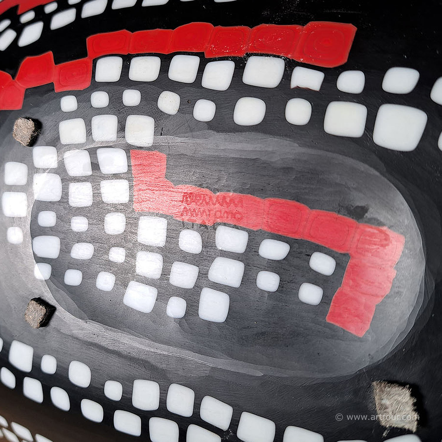 Large Murrine Plate Serpente by Carlo Scarpa for Venini Murano ca. 1940s