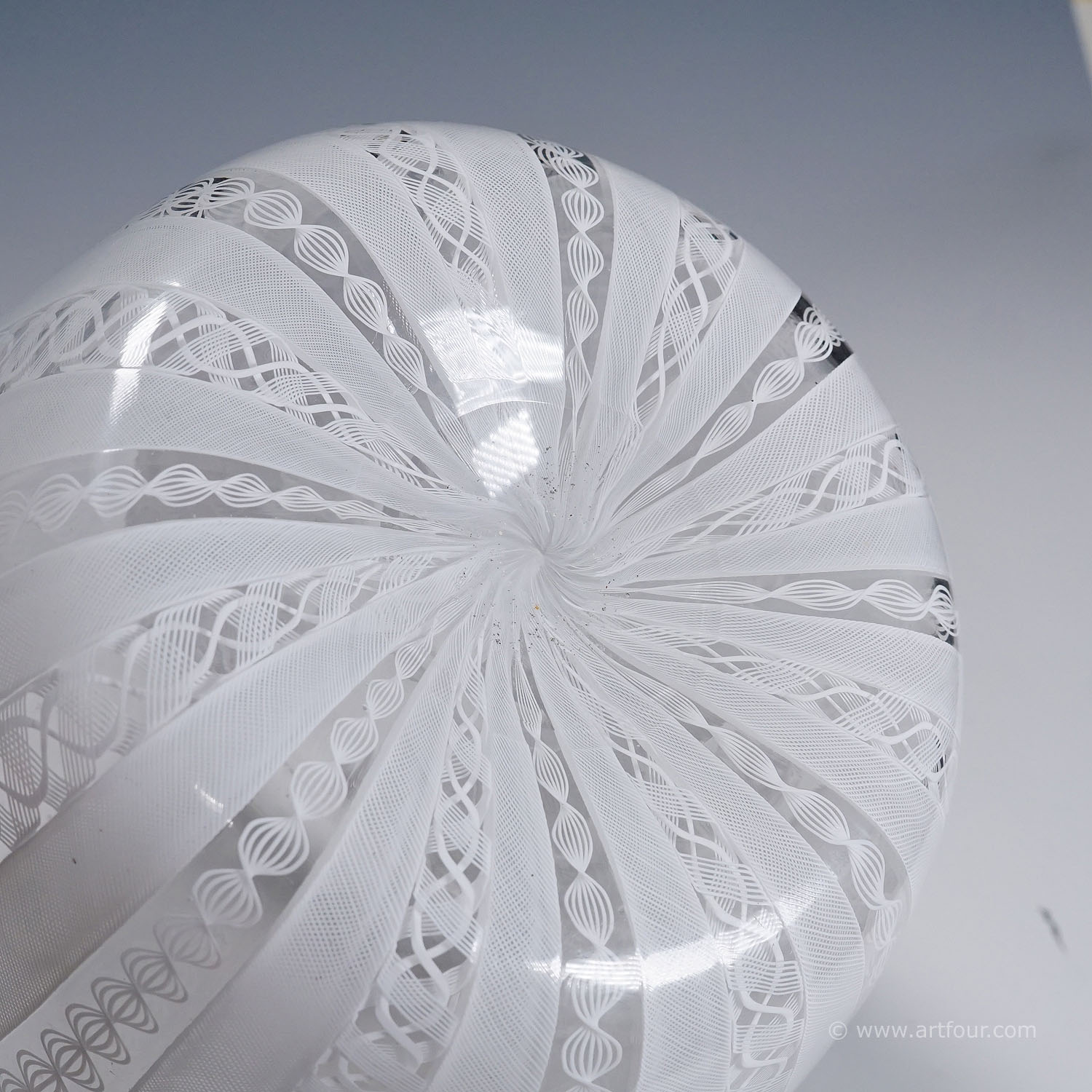 Large Fazzoletto Zanfirico Vase by Fulvio Bianconi for Venini, Venice Murano