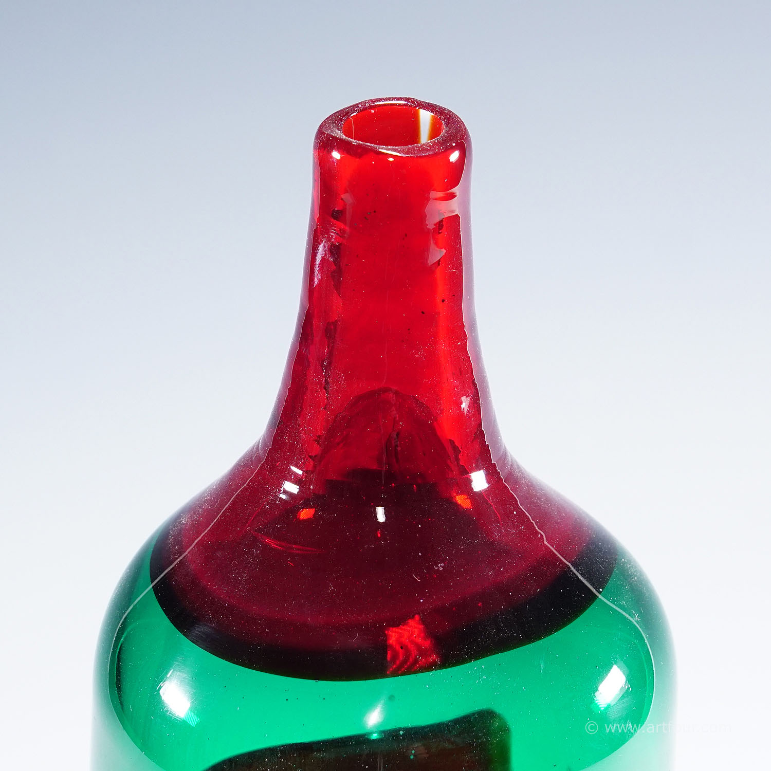 Vase 'A Fasce' by Fulvio Bianconi for Venini, Venice Murano 1950s