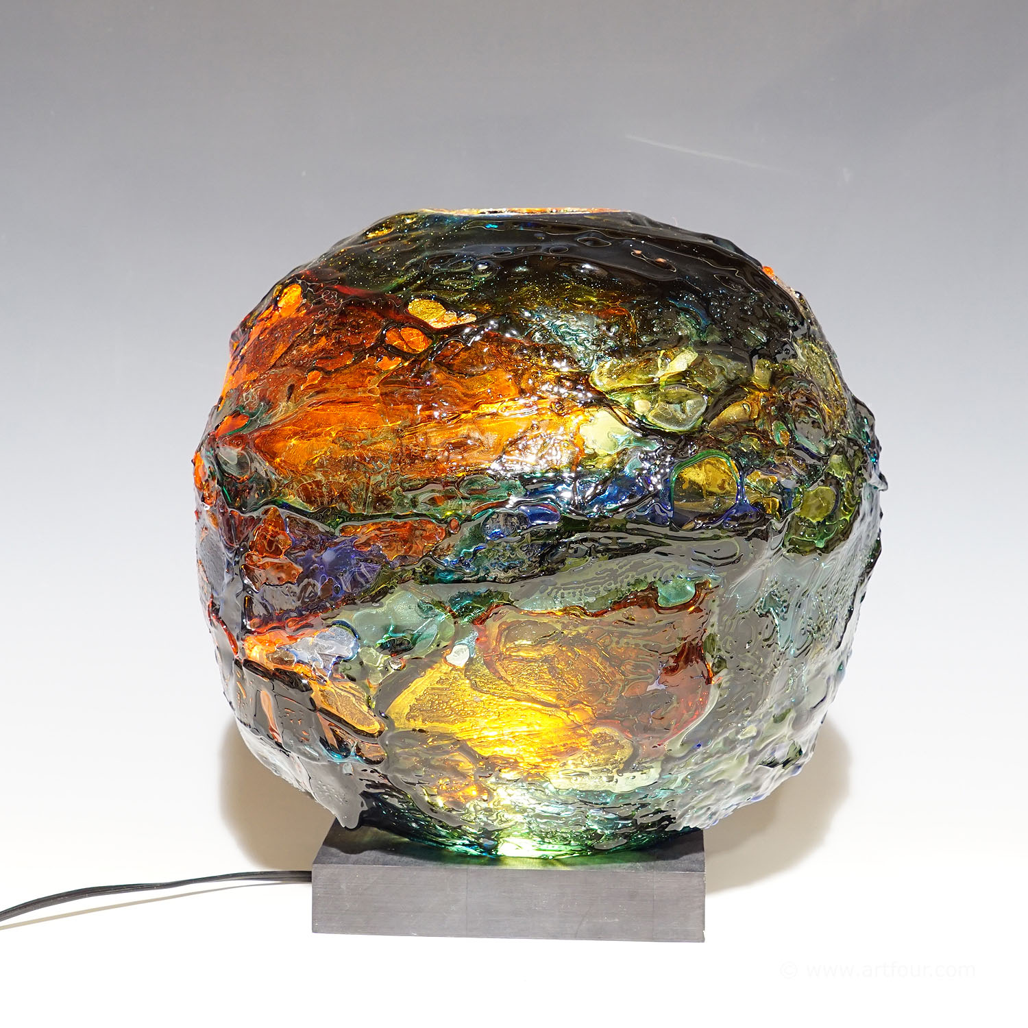 Large Spherical Vase Geacolor by Gae Aulenti for Venini, Murano, 1997