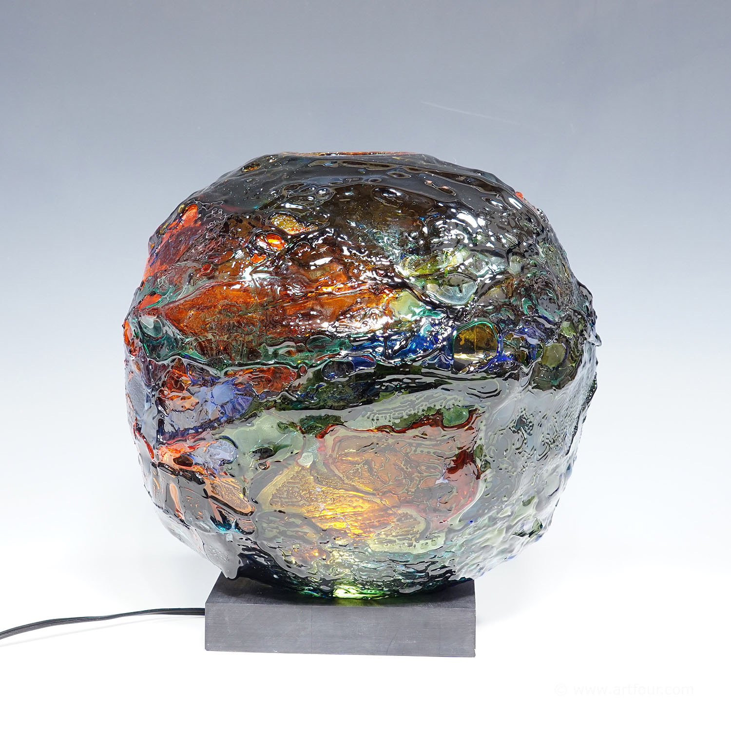 Large Spherical Vase Geacolor by Gae Aulenti for Venini, Murano, 1997