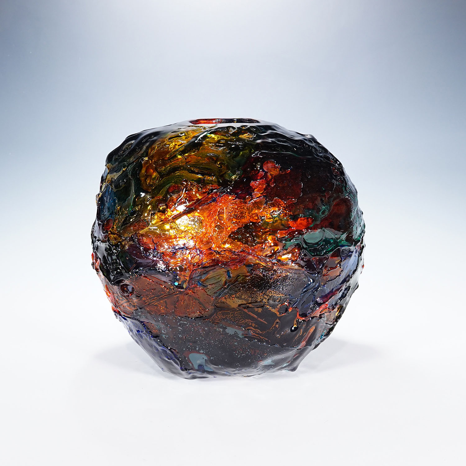 Large Spherical Vase Geacolor by Gae Aulenti for Venini, Murano, 1997