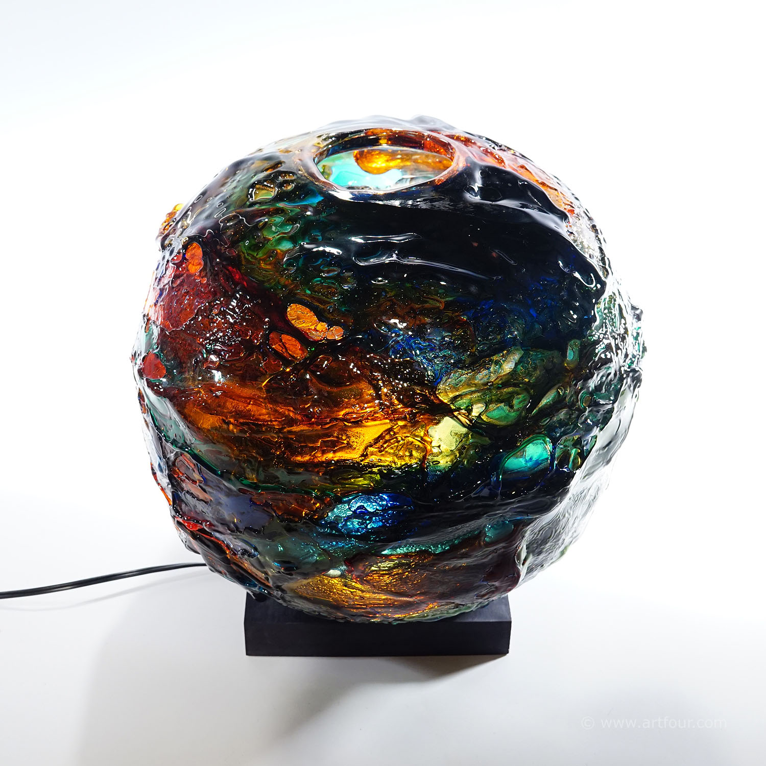 Large Spherical Vase Geacolor by Gae Aulenti for Venini, Murano, 1997