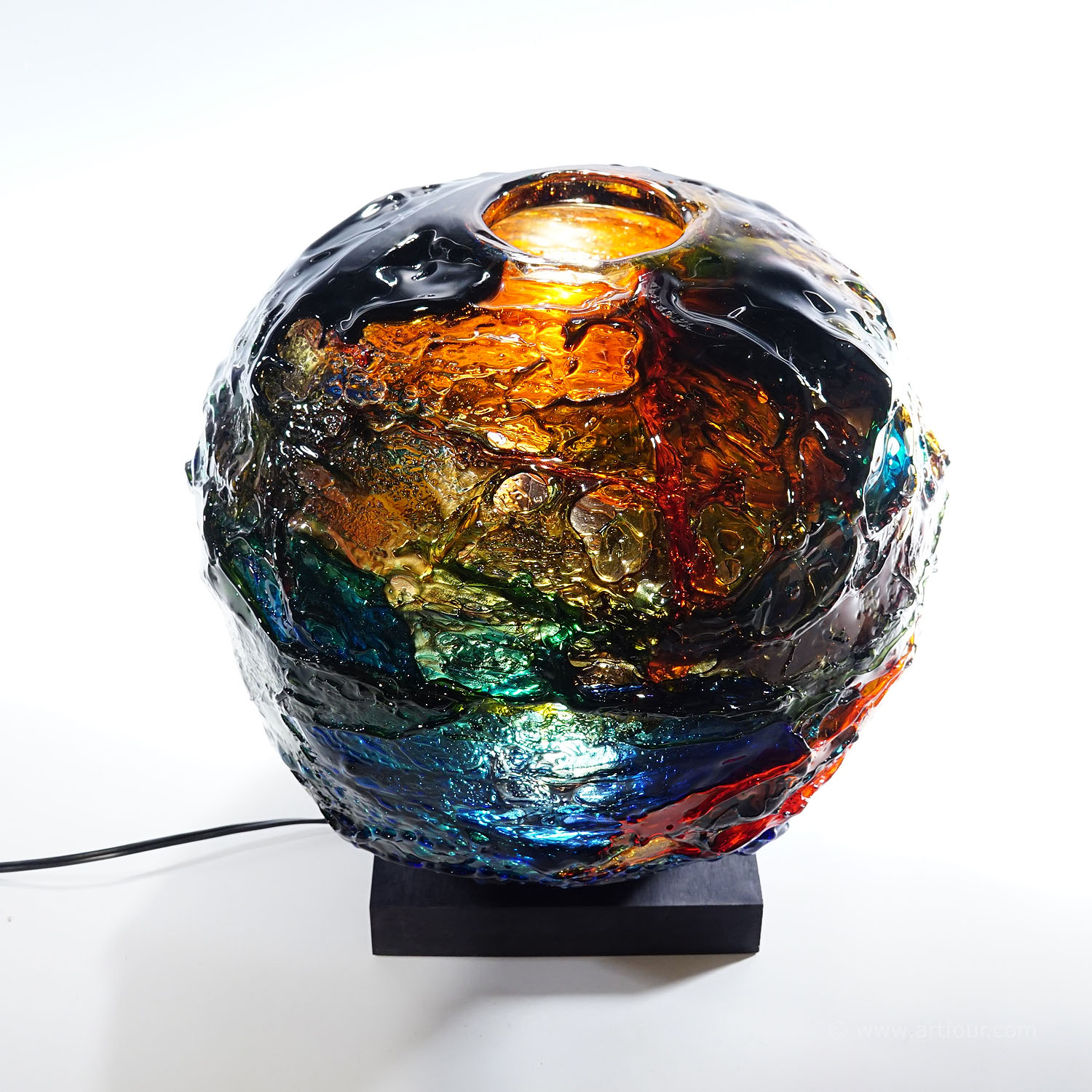 Large Spherical Vase Geacolor by Gae Aulenti for Venini, Murano, 1997