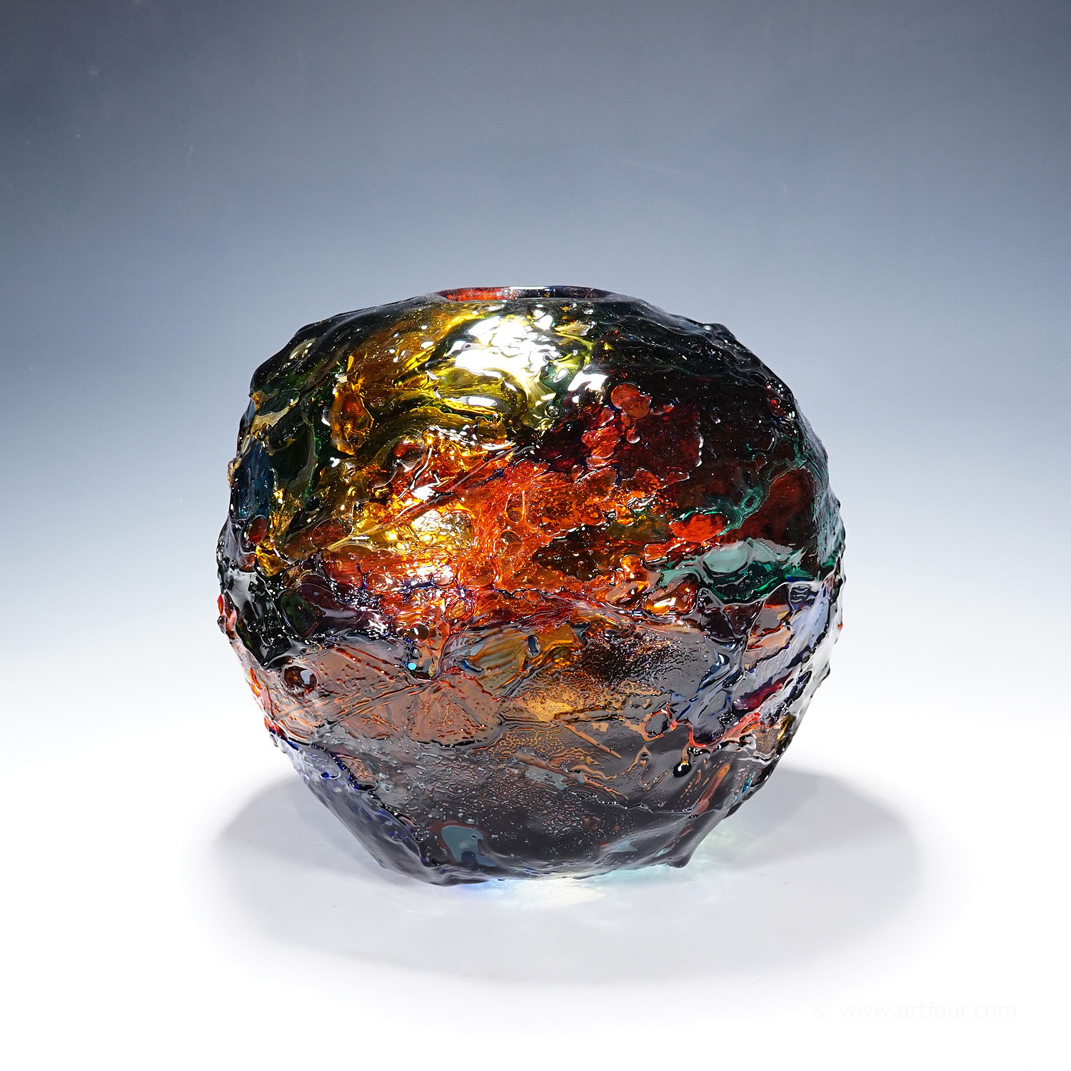 Large Spherical Vase Geacolor by Gae Aulenti for Venini, Murano, 1997