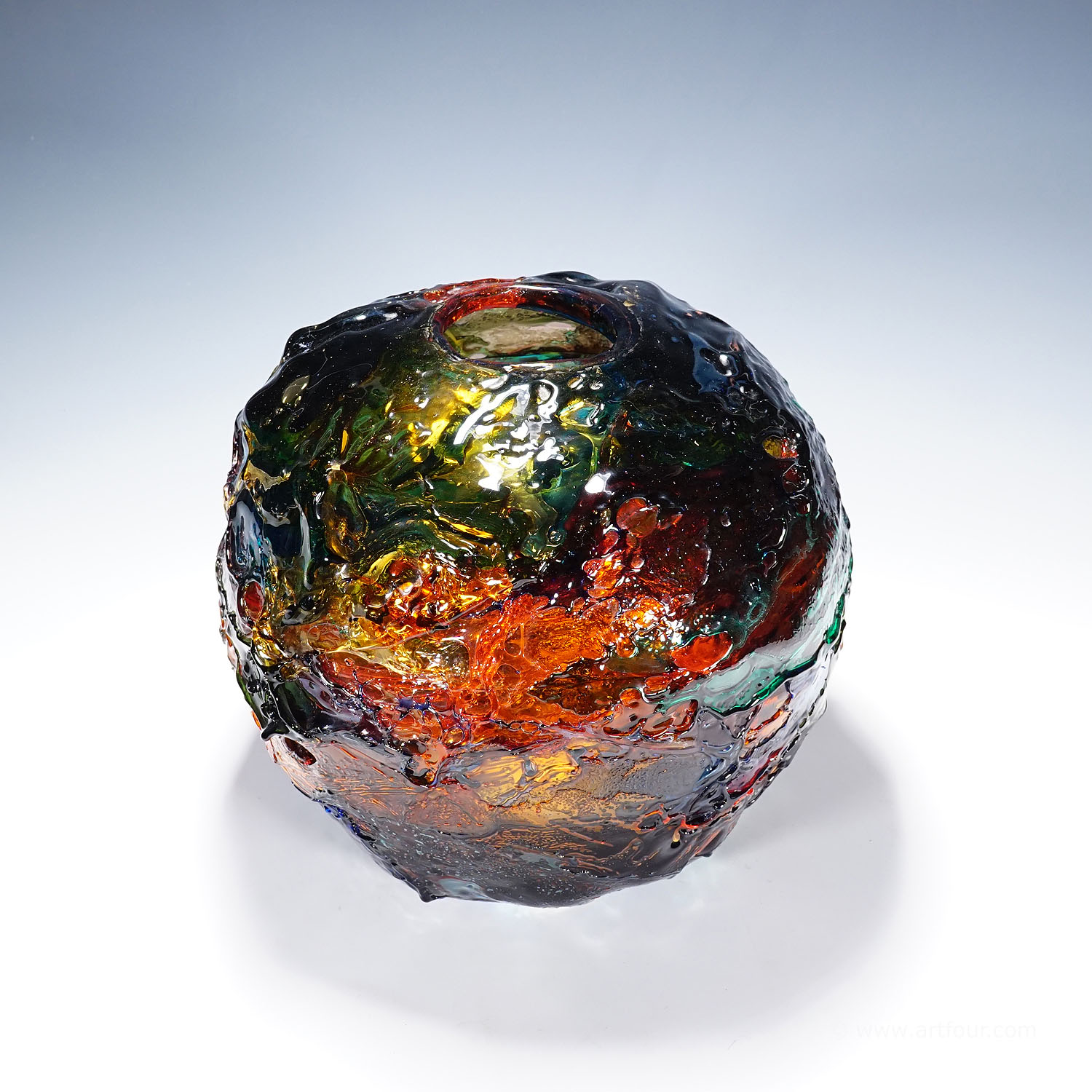 Large Spherical Vase Geacolor by Gae Aulenti for Venini, Murano, 1997