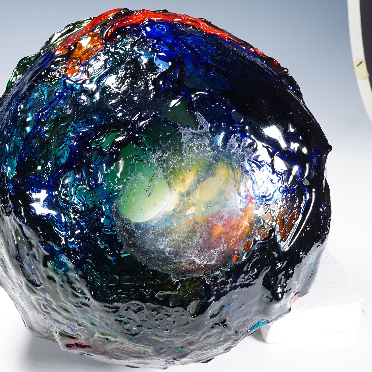 Large Spherical Vase Geacolor by Gae Aulenti for Venini, Murano, 1997