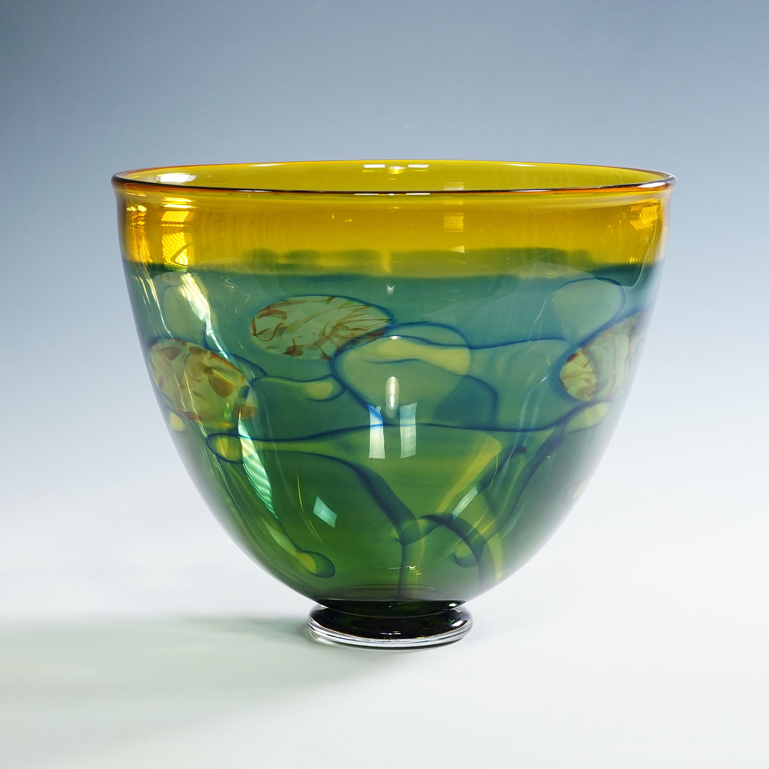 Art Glass Graal Bowl by Wilke Adolfsson, Sweden 1995