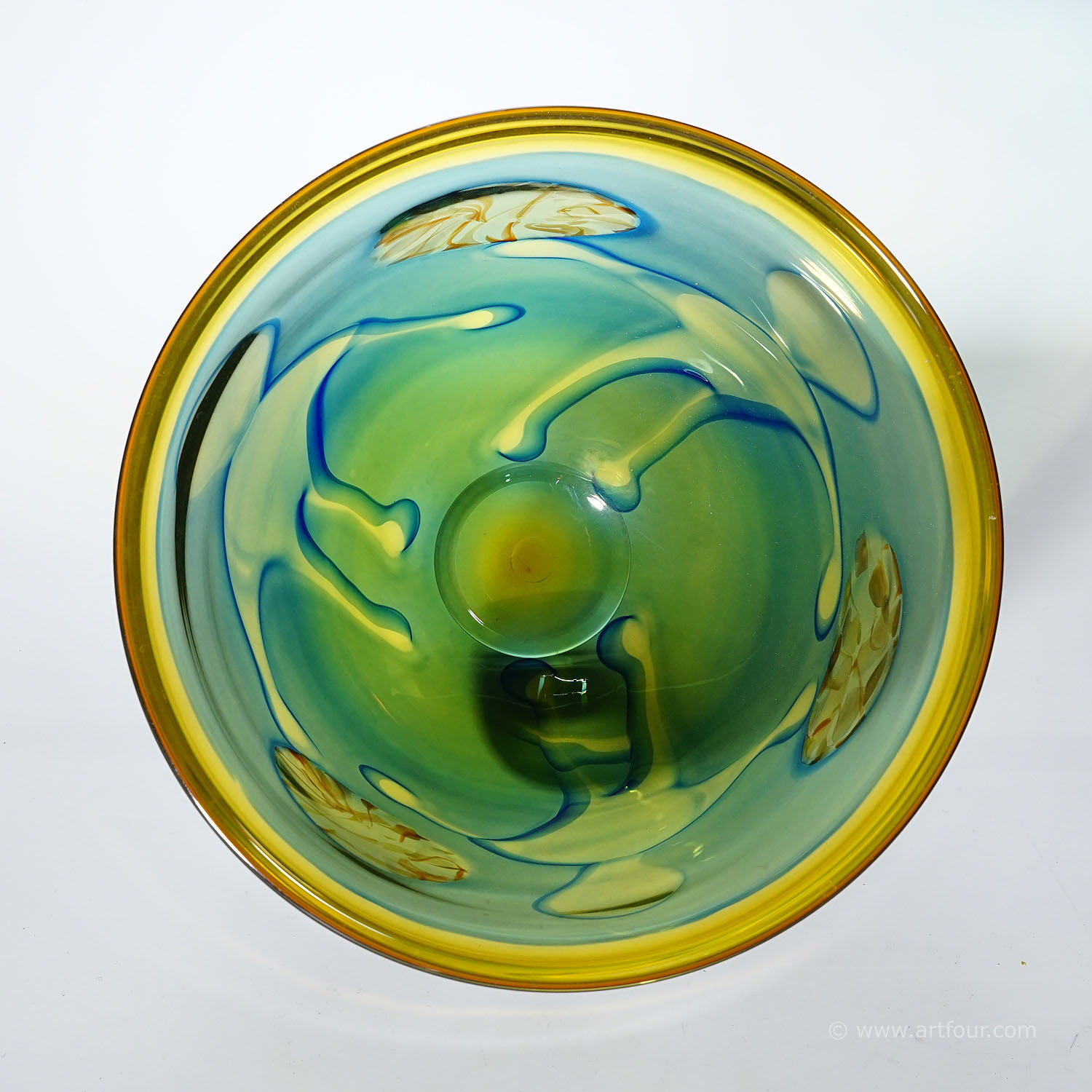 Art Glass Graal Bowl by Wilke Adolfsson, Sweden 1995