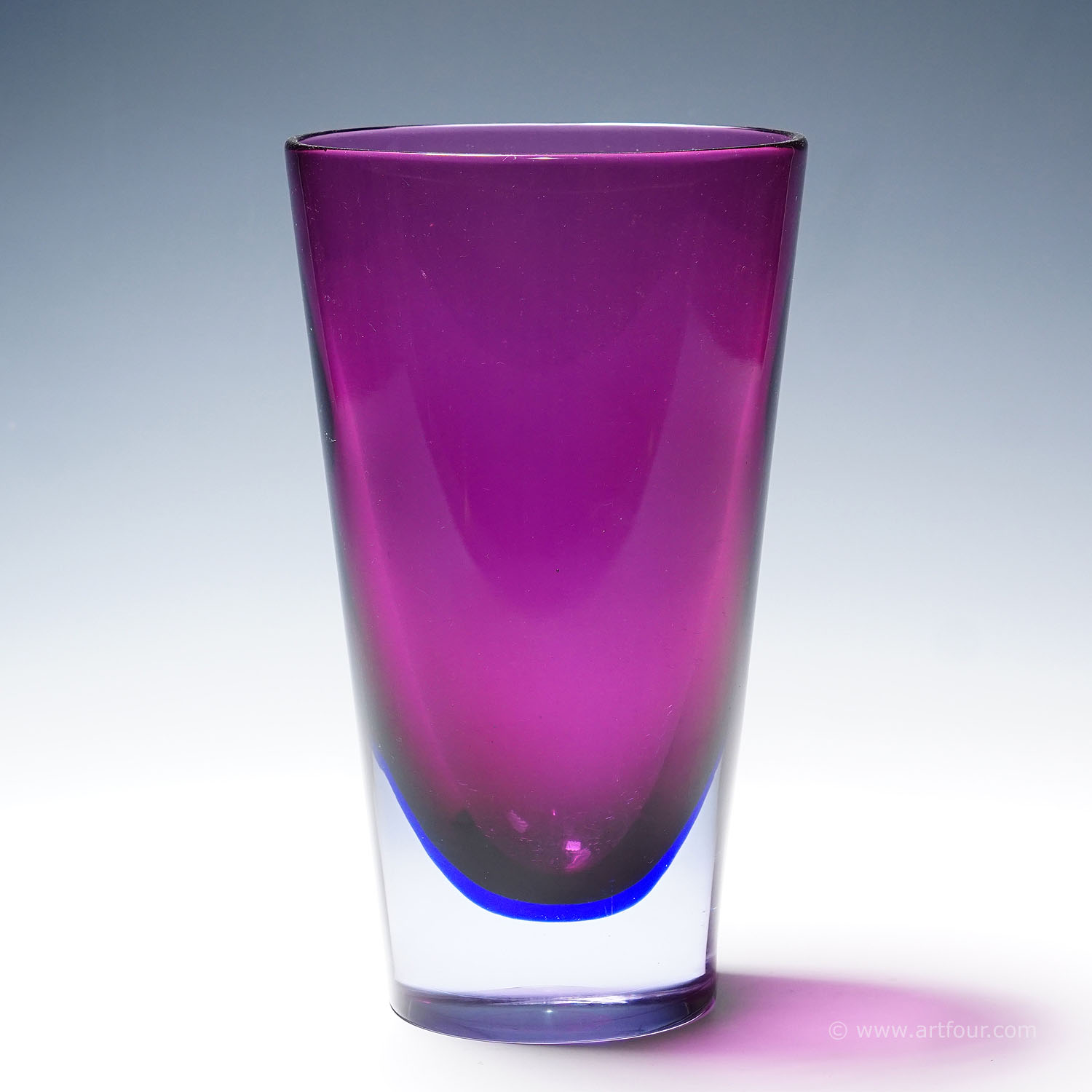 Rare Art Glass Vase by Flavio Poli for Seguso Vetri D'Arte