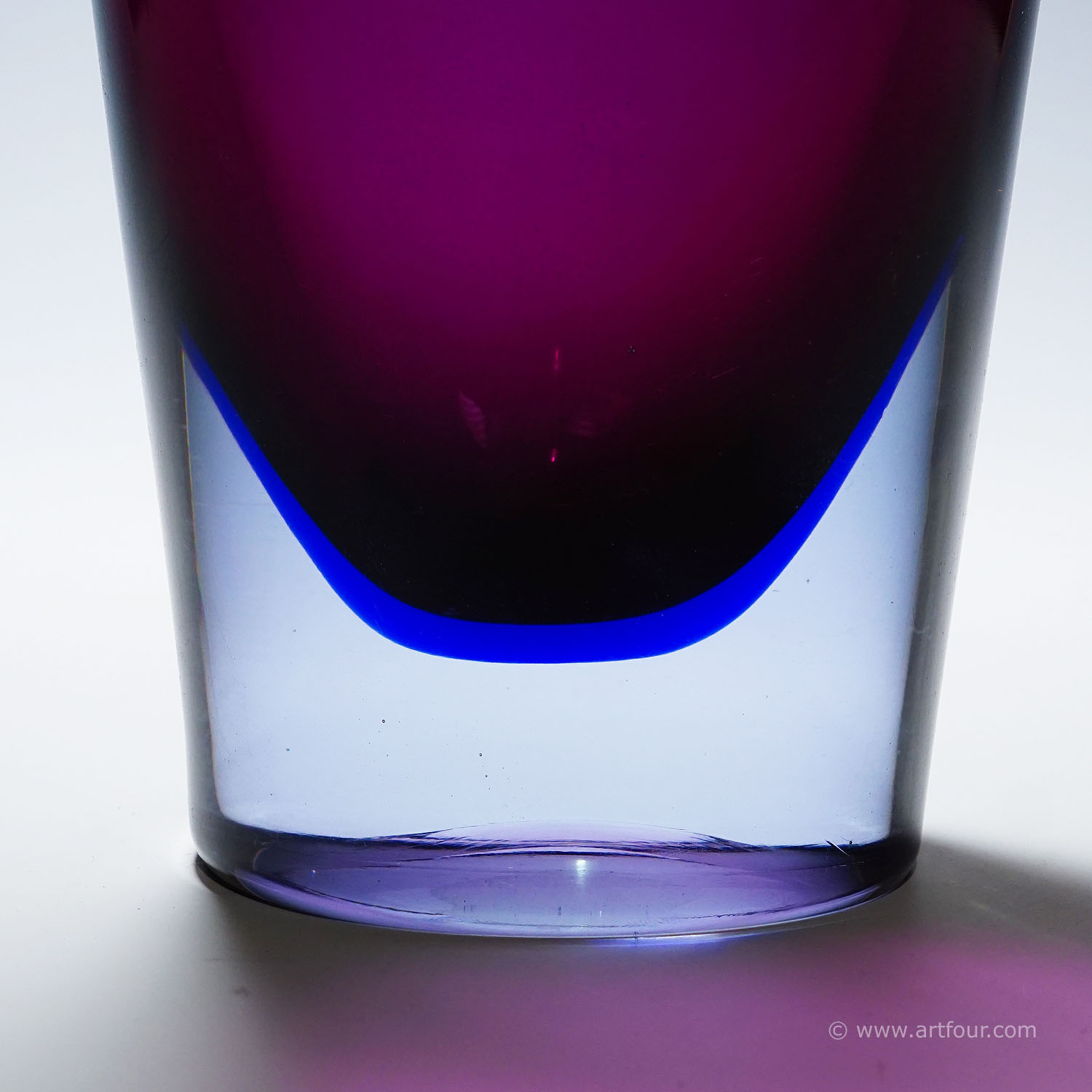 Rare Art Glass Vase by Flavio Poli for Seguso Vetri D'Arte