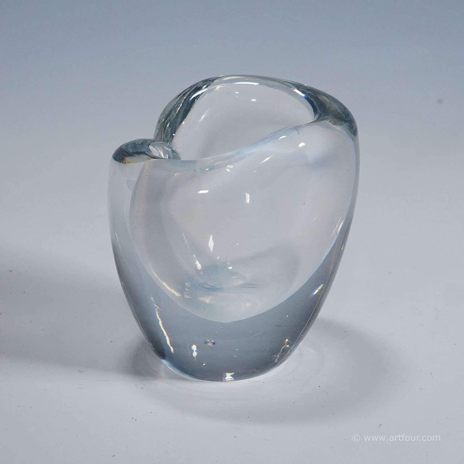 Rare Art Glass Vase by Tapio Wirkkala for Iittala 1950s