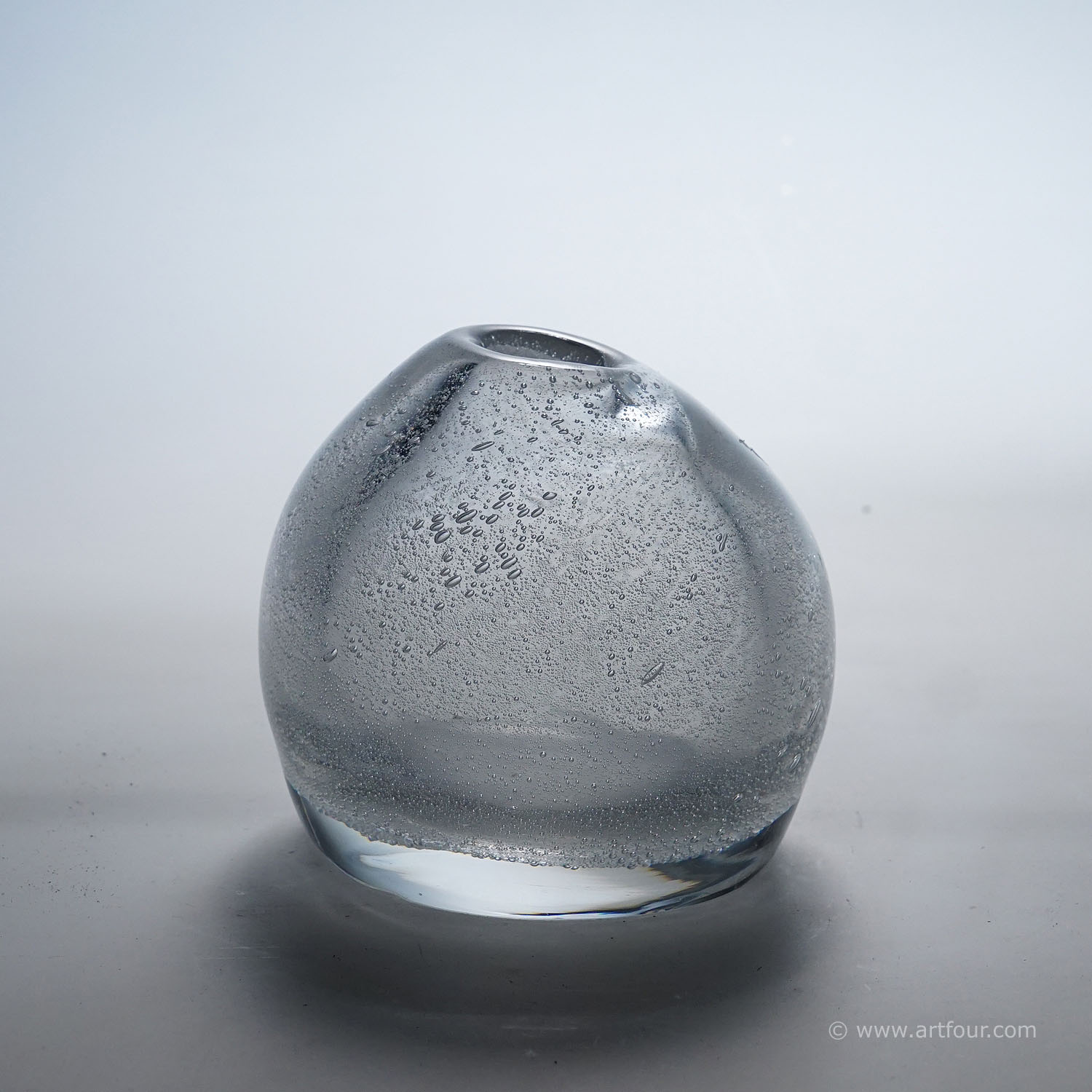 Art Glass Vase with Sodium Bubbles Tapio Wirkkala for Iittala 1940s