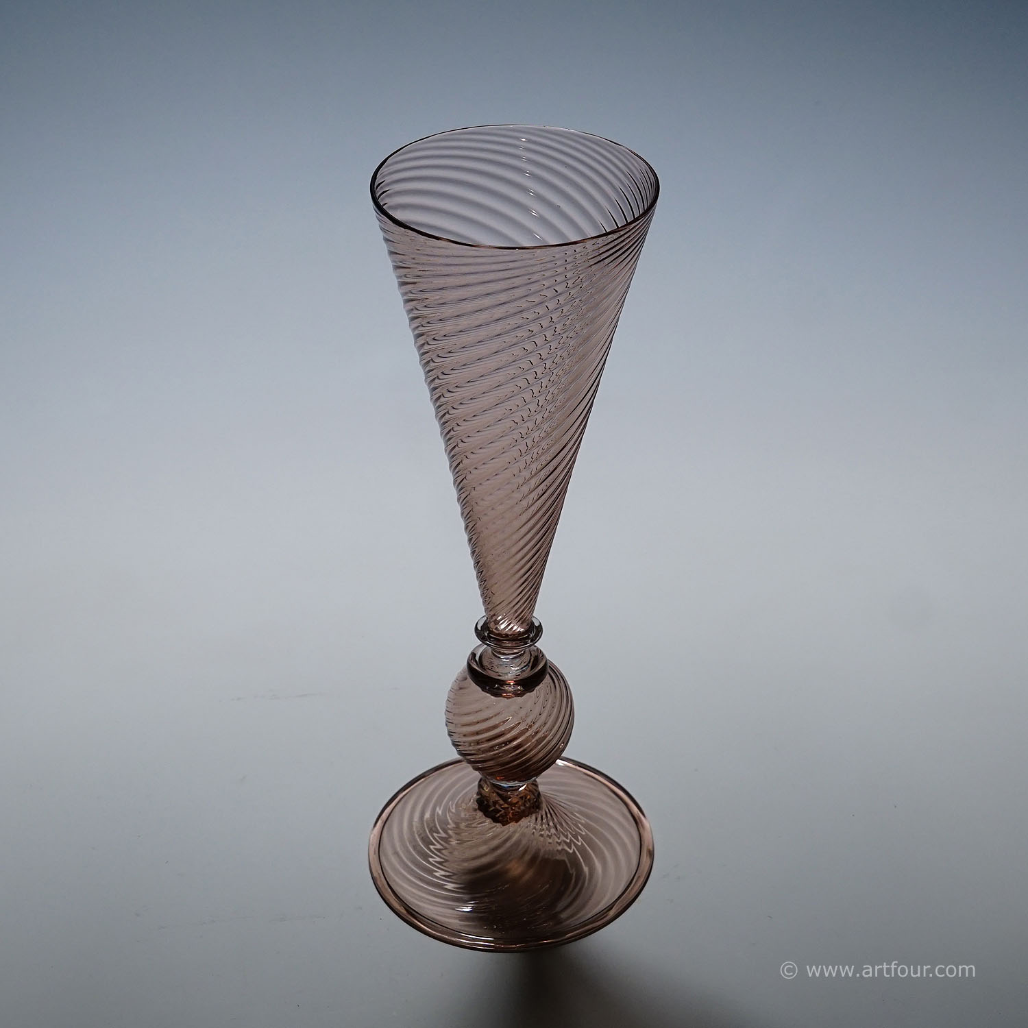 Vetro Soffiato Glass Vase, Venini Murano ca. 1950s