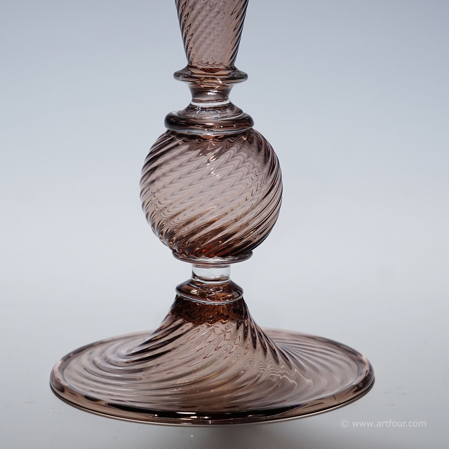 Vetro Soffiato Glass Vase, Venini Murano ca. 1950s