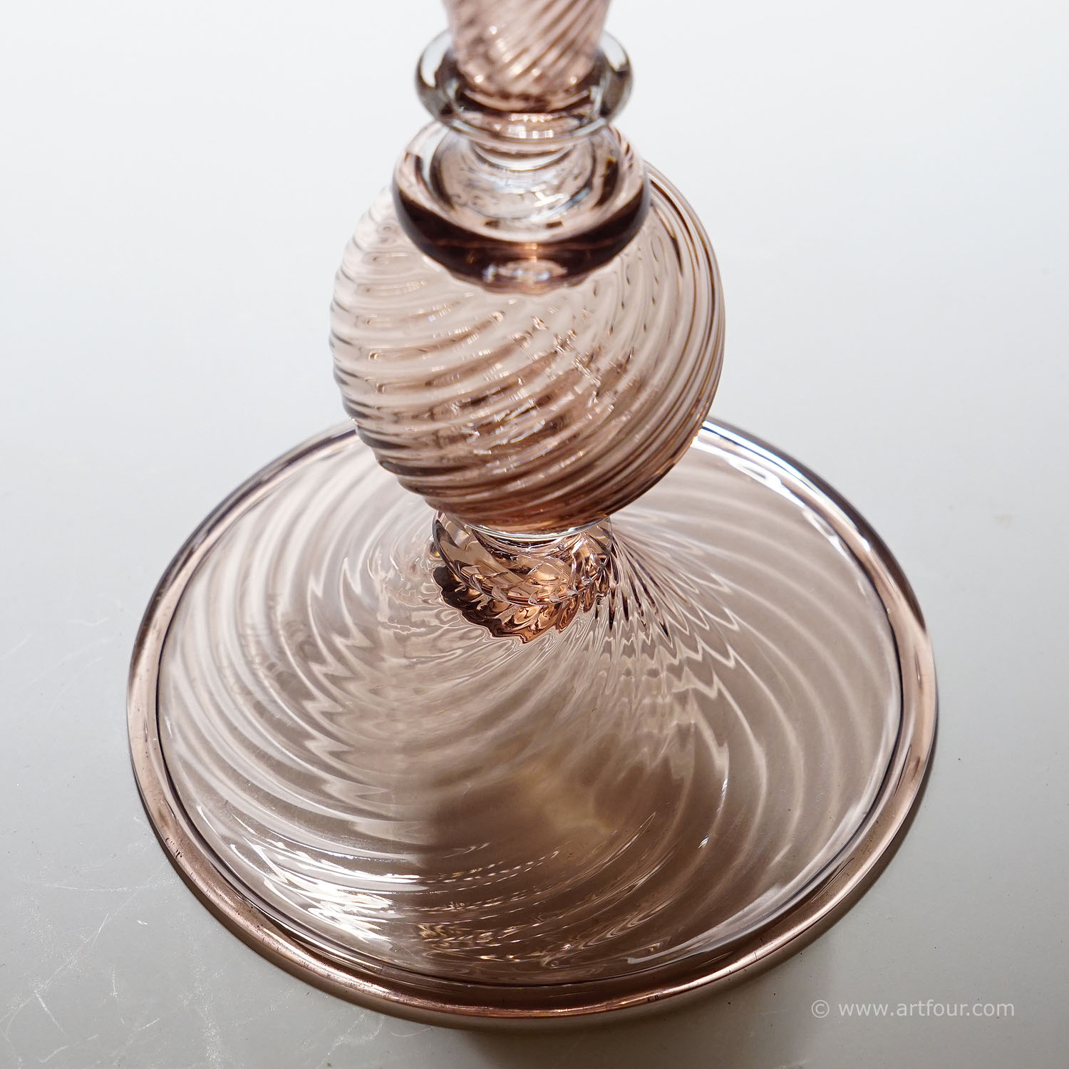 Vetro Soffiato Glass Vase, Venini Murano ca. 1950s