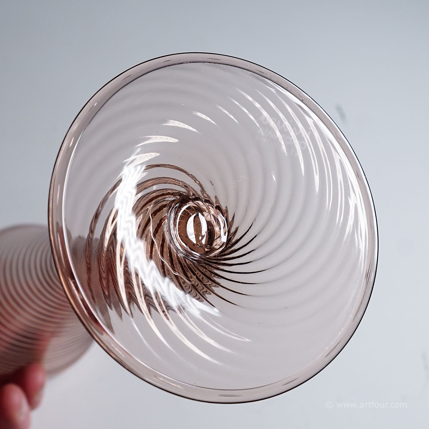 Vetro Soffiato Glass Vase, Venini Murano ca. 1950s