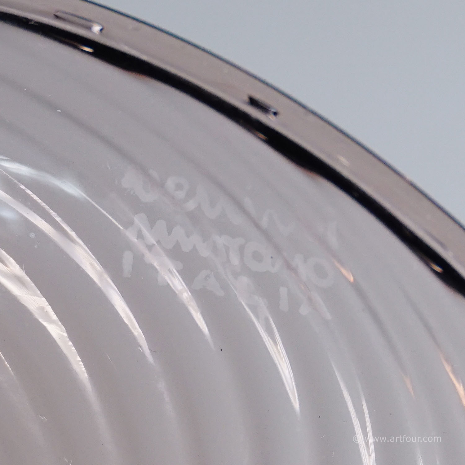 Vetro Soffiato Glass Vase, Venini Murano ca. 1950s