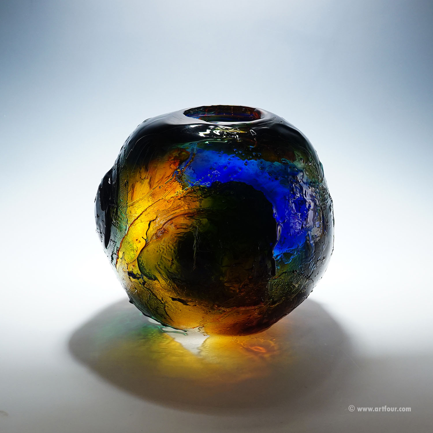 Large Spherical Vase Geacolor by Gae Aulenti for Venini, Murano, 1995