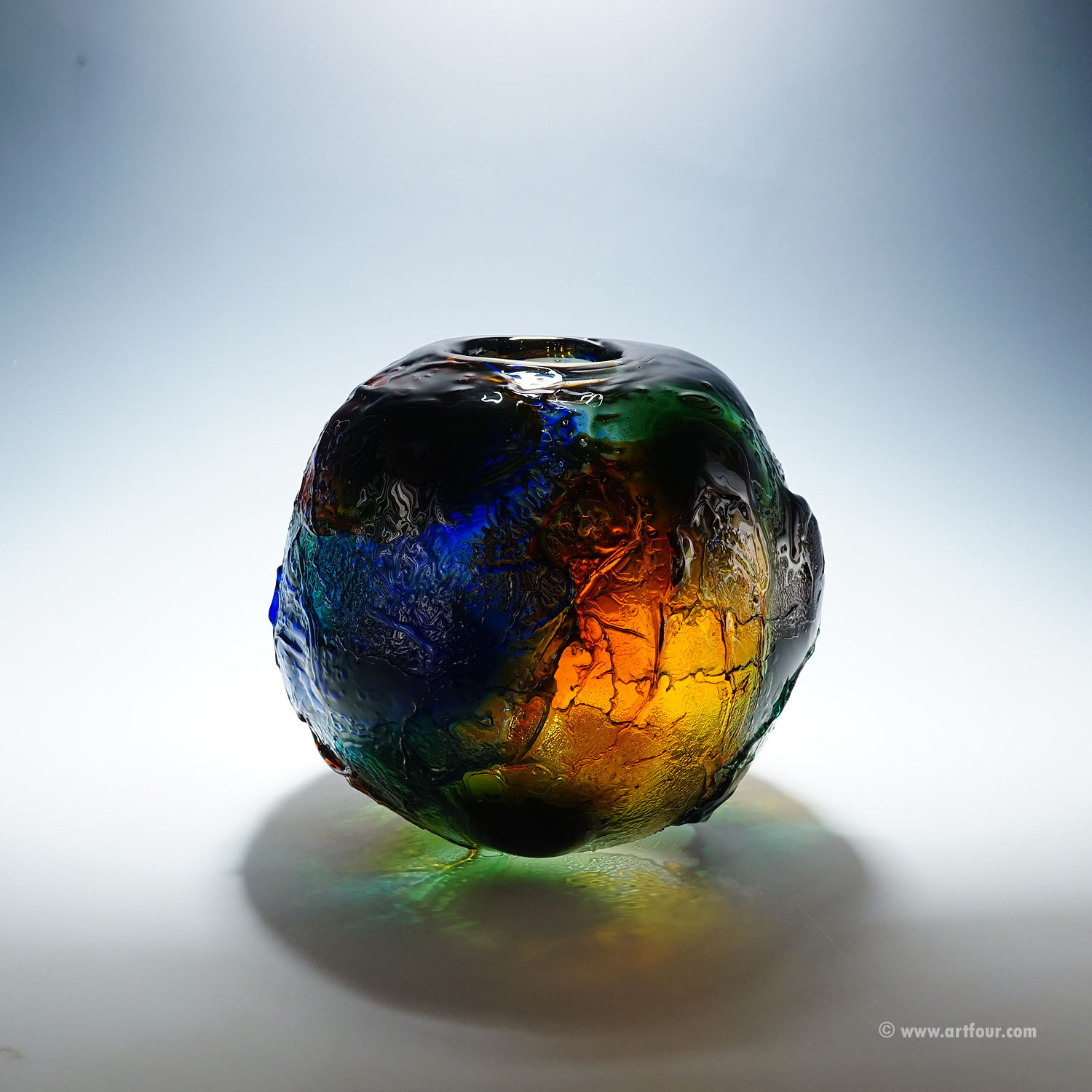 Large Spherical Vase Geacolor by Gae Aulenti for Venini, Murano, 1995
