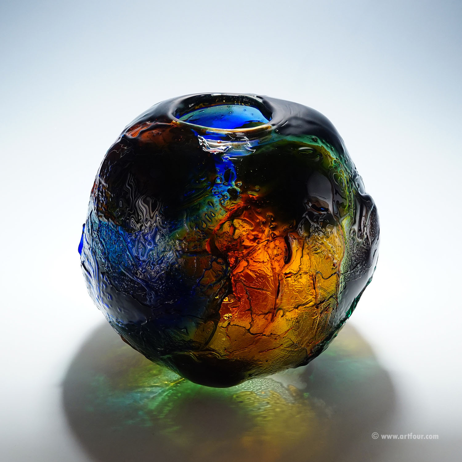 Large Spherical Vase Geacolor by Gae Aulenti for Venini, Murano, 1995