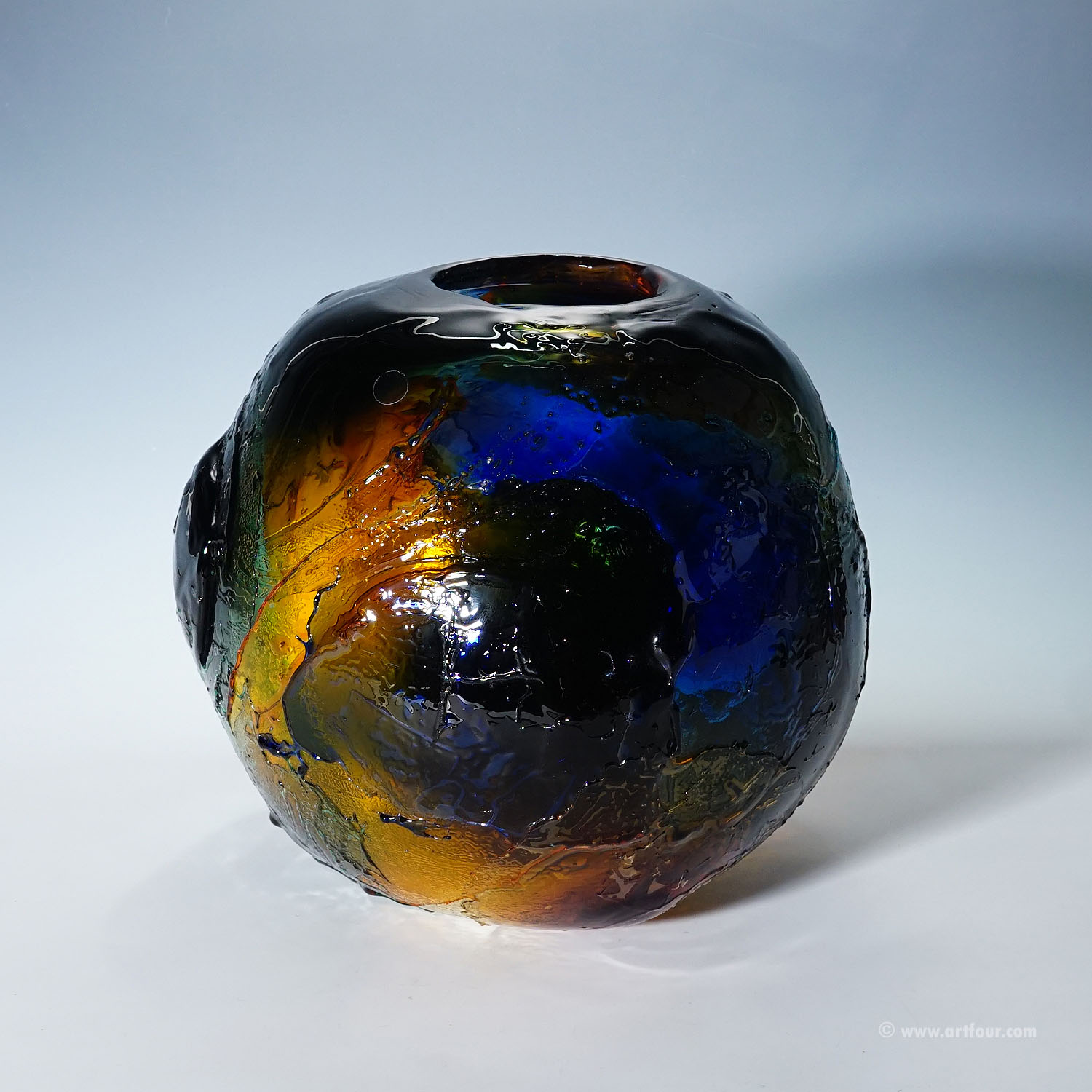 Large Spherical Vase Geacolor by Gae Aulenti for Venini, Murano, 1995