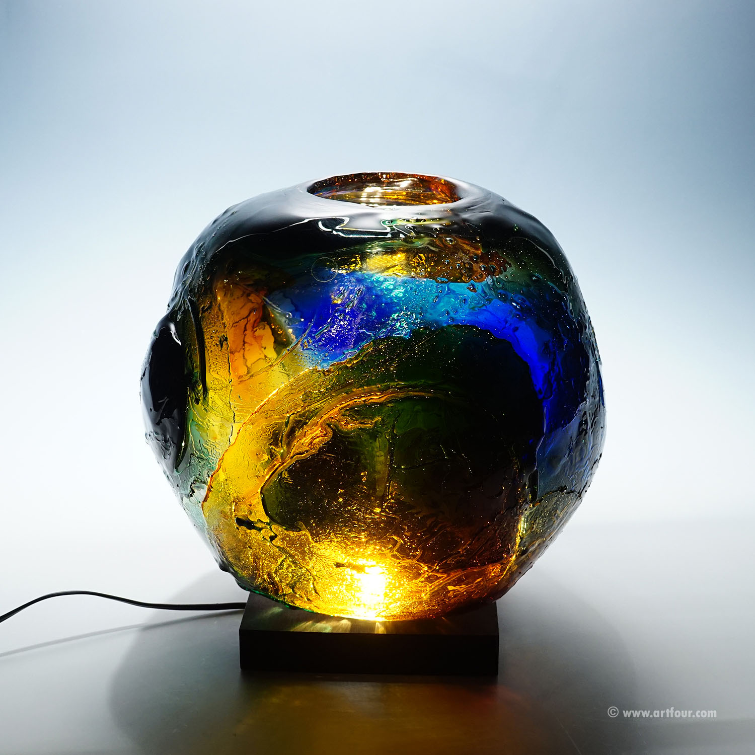 Large Spherical Vase Geacolor by Gae Aulenti for Venini, Murano, 1995