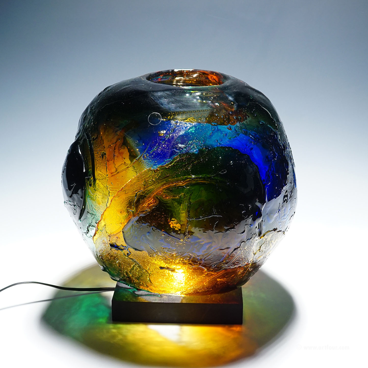 Large Spherical Vase Geacolor by Gae Aulenti for Venini, Murano, 1995