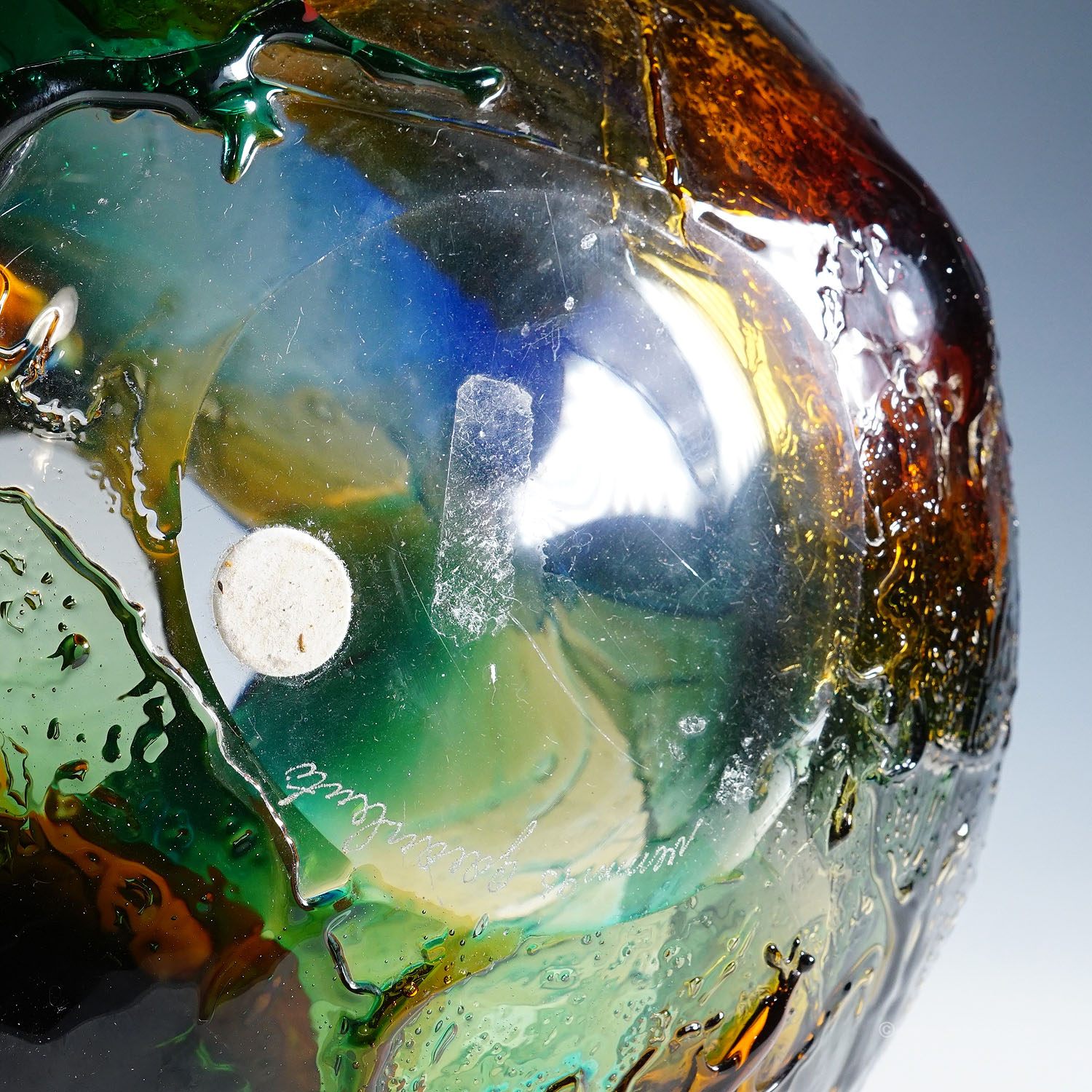 Large Spherical Vase Geacolor by Gae Aulenti for Venini, Murano, 1995