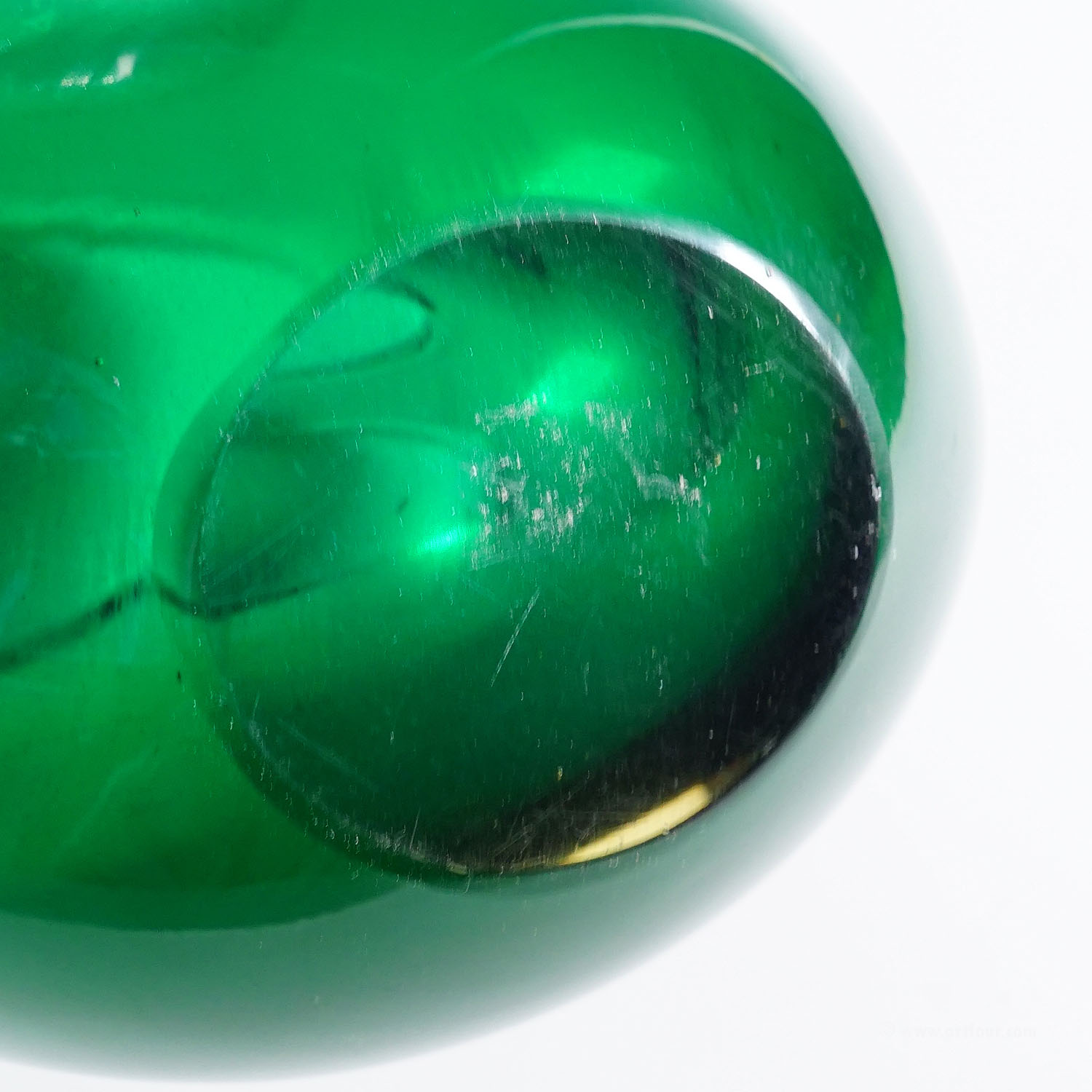 Bowl in Green Sommerso Glass, Flavio Poli for Seguso Murano 1950s