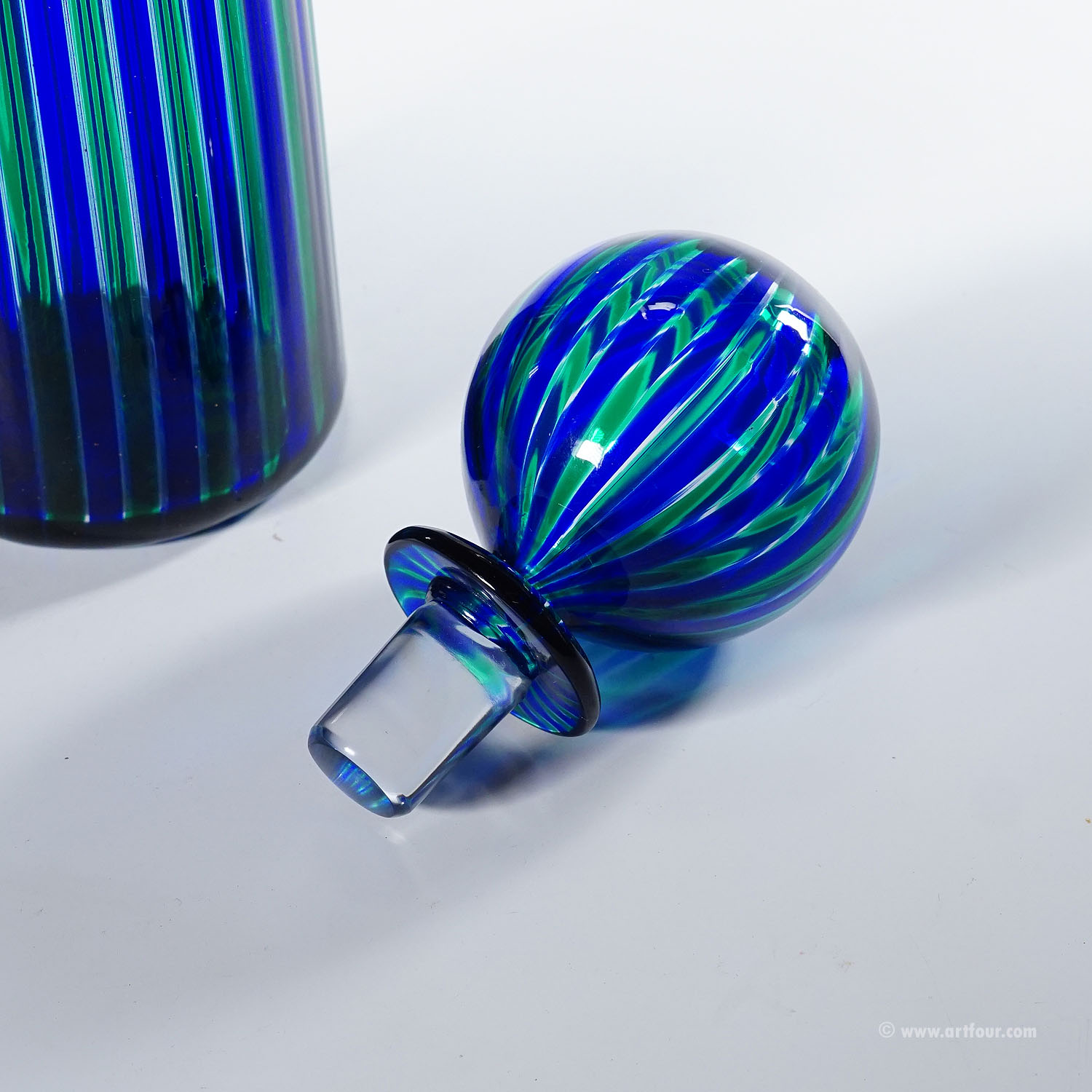 Venini A Canne Bottle 'Elixir' by Gio Ponti Venice Murano