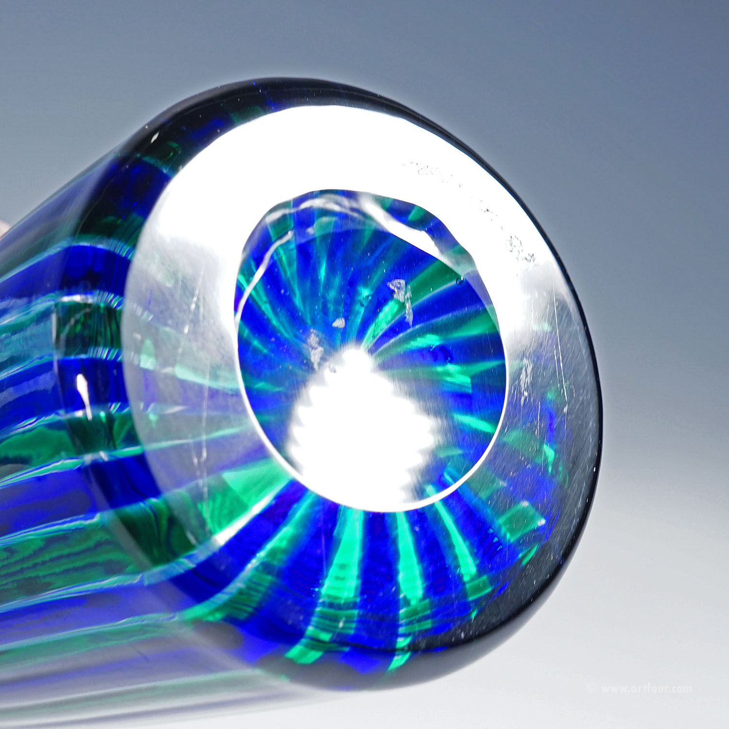 Venini A Canne Bottle 'Elixir' by Gio Ponti Venice Murano