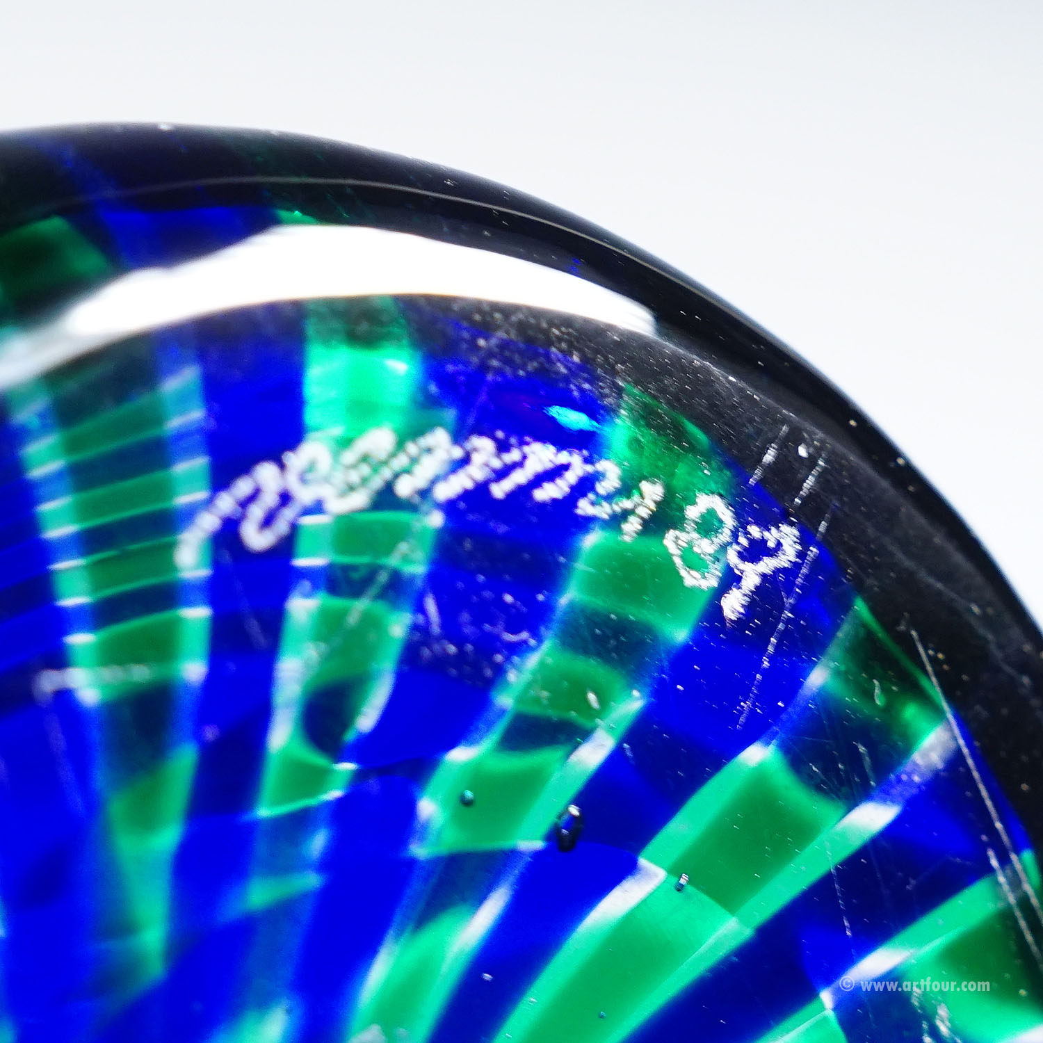 Venini A Canne Bottle 'Elixir' by Gio Ponti Venice Murano