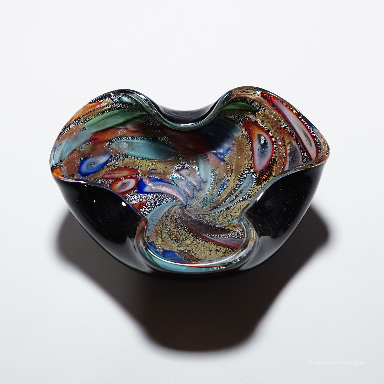 Vintage Murano Glass Bowl 'Rest of the Day' 1950s