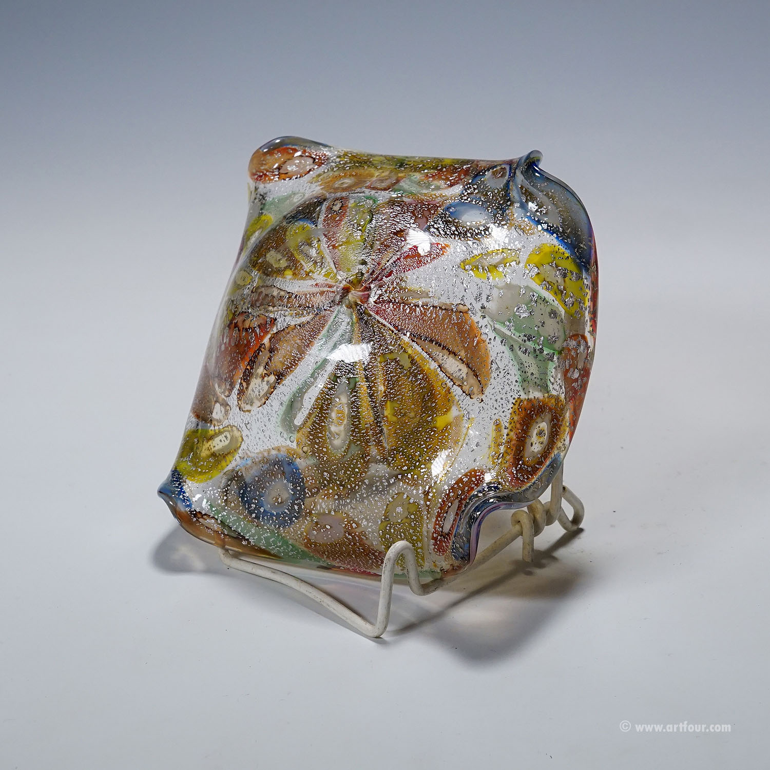 Vintage Murano Tutti Frutti Art Glass Bowl 1950s