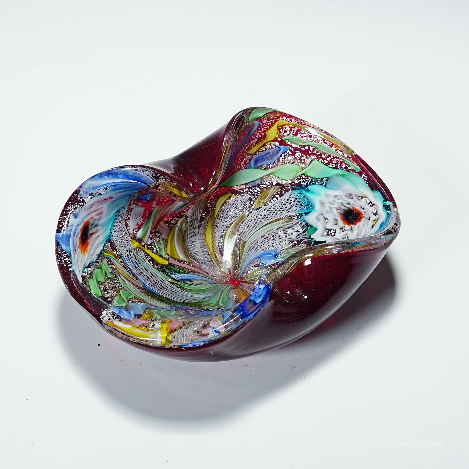 Vintage Murano Glass Bowl 'Rest of the Day' by A.Ve.M. 1950s