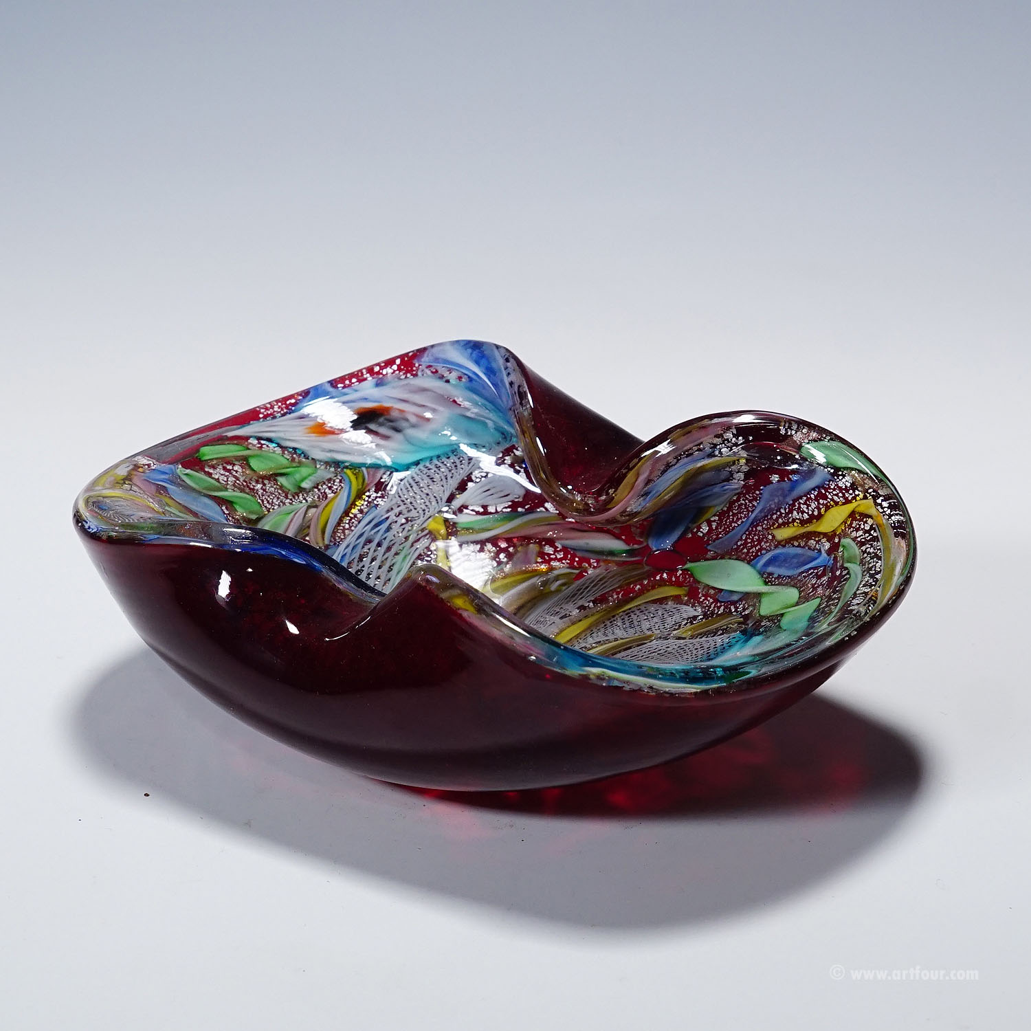 Vintage Murano Glass Bowl 'Rest of the Day' by A.Ve.M. 1950s
