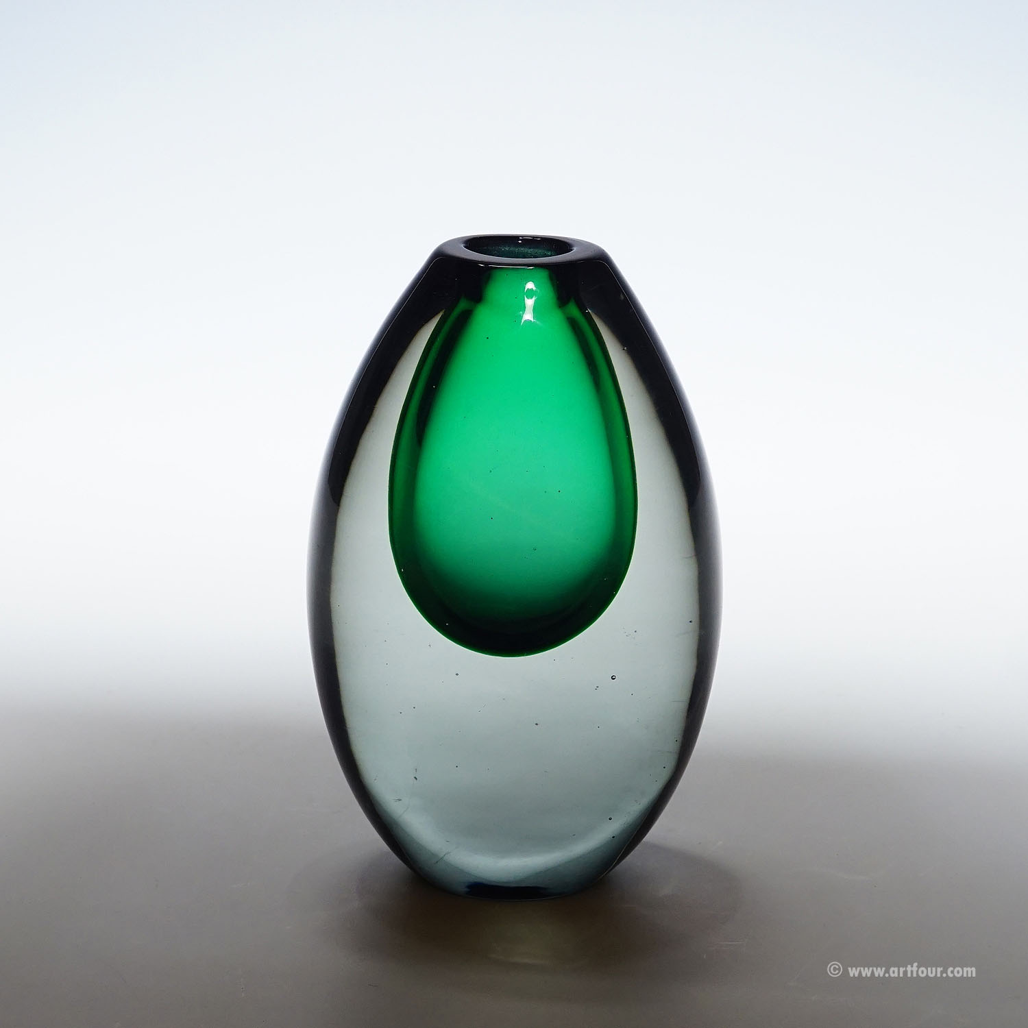 Vintage Murano Sommerso Glass Vase by Lugiano Gaspari for Salviati & Co. ca. 1960