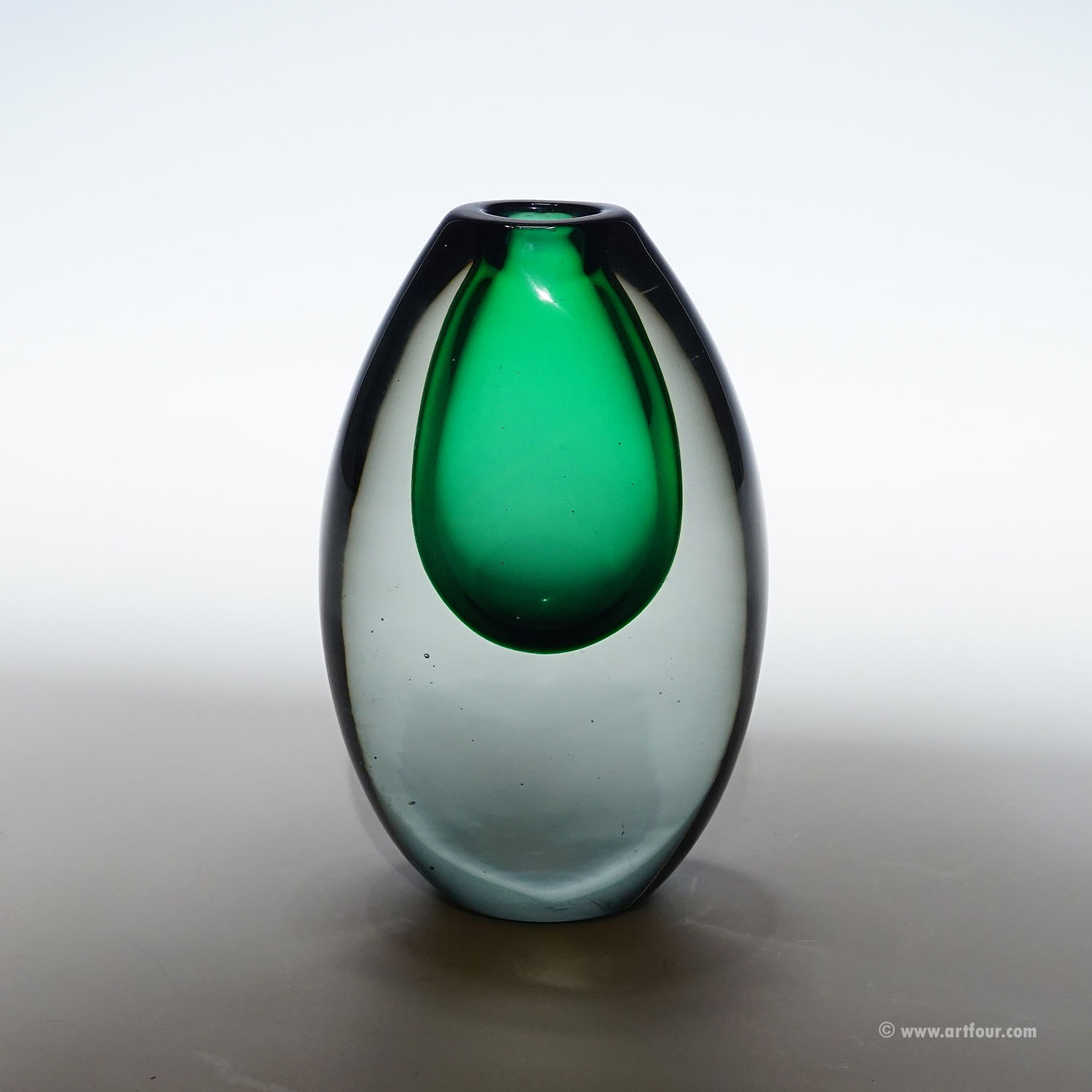 Vintage Murano Sommerso Glass Vase by Lugiano Gaspari for Salviati & Co. ca. 1960
