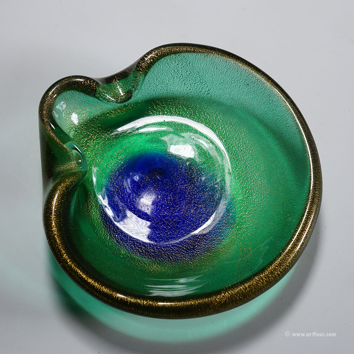 Vintage Art Bowl Vase by Seguso Murano 1950s