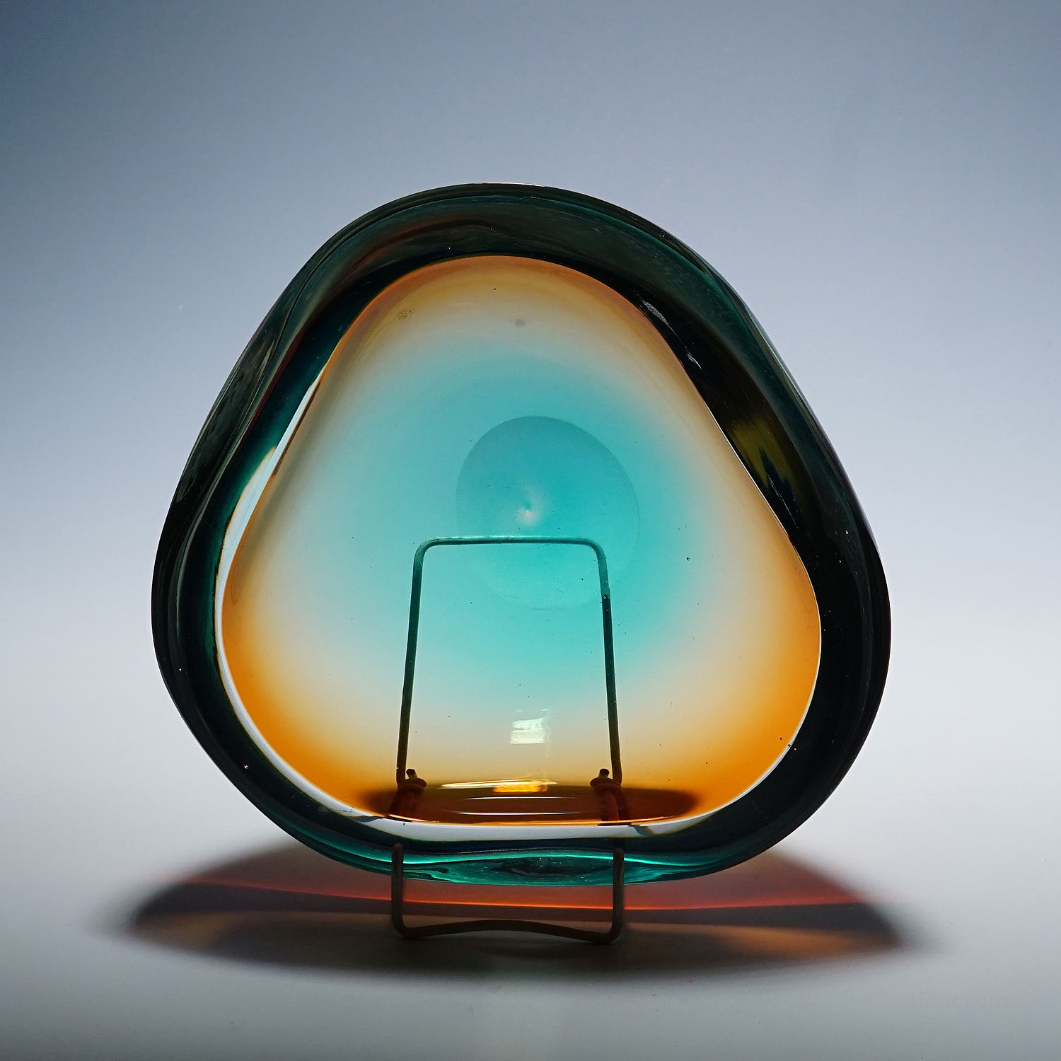 Large Vintage Art Glass Bowl by Seguso Murano 1960s